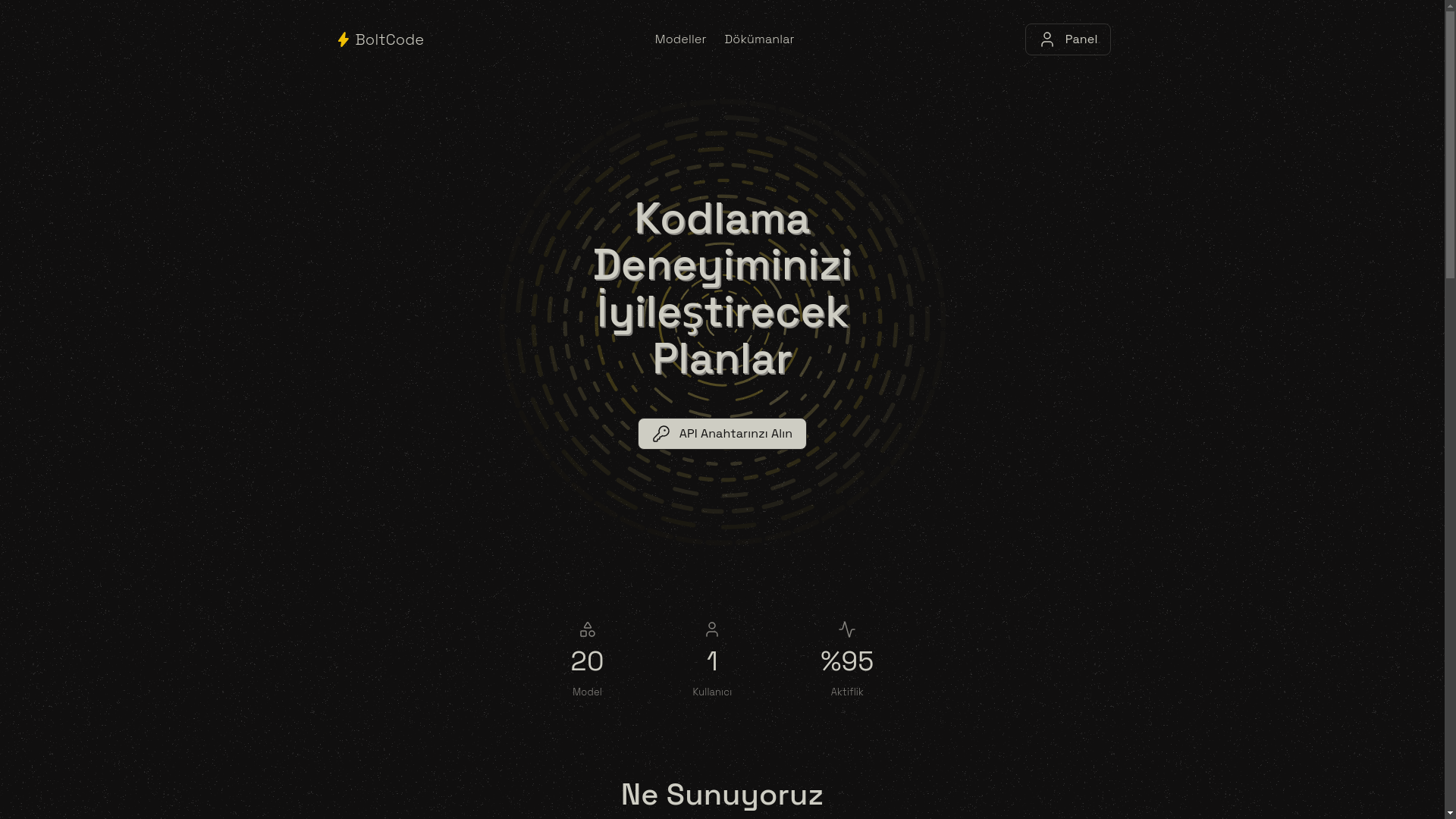 website screenshot of https://boltcode.tr/