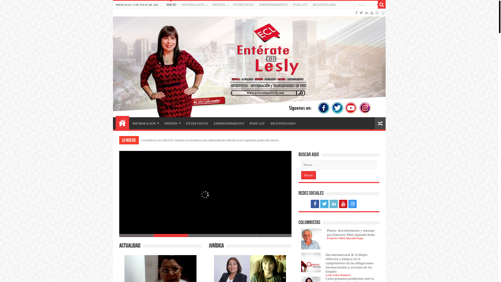 website screenshot of https://enterateconlesly.com/
