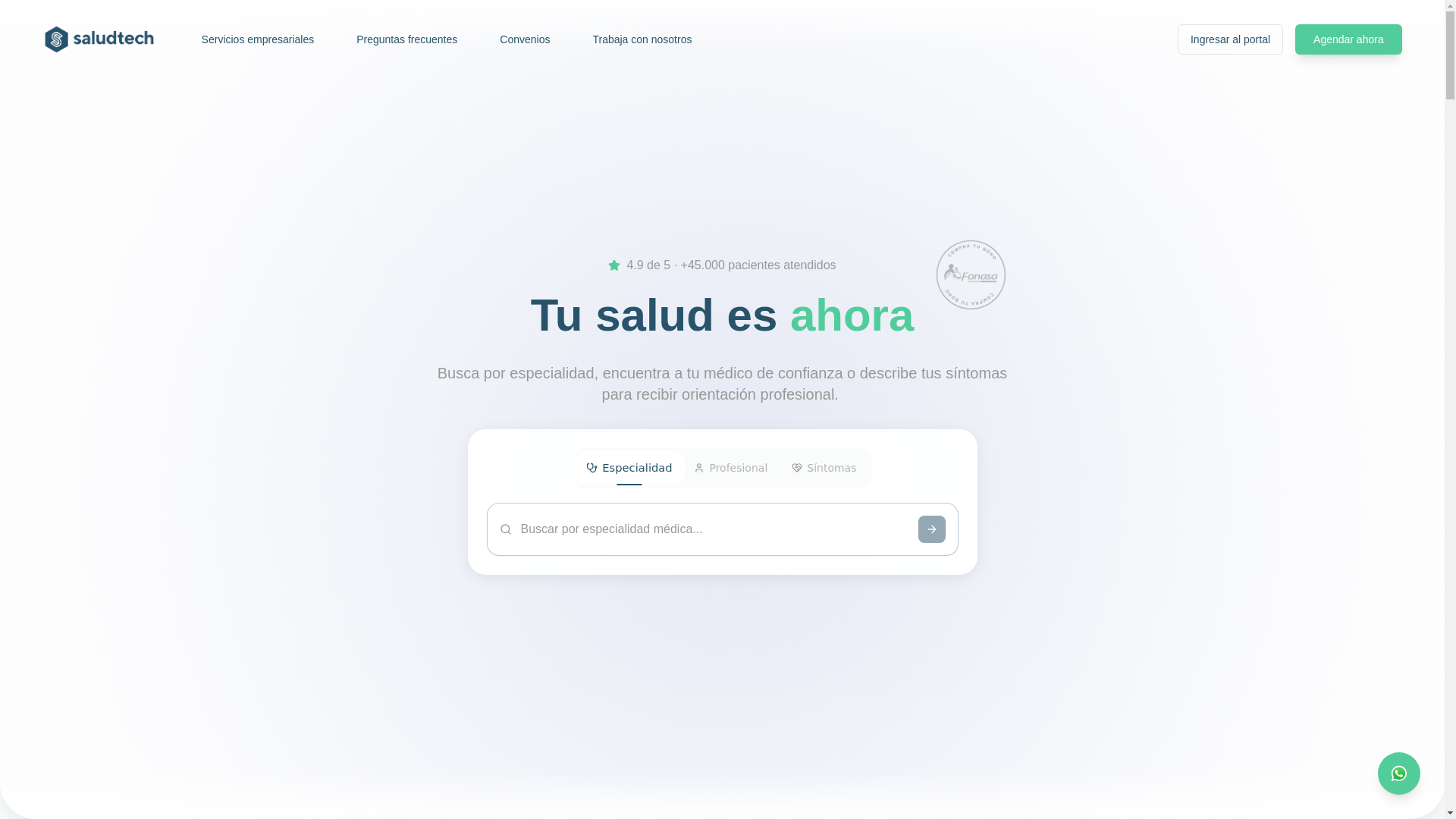 website screenshot of https://salud-tech.com/