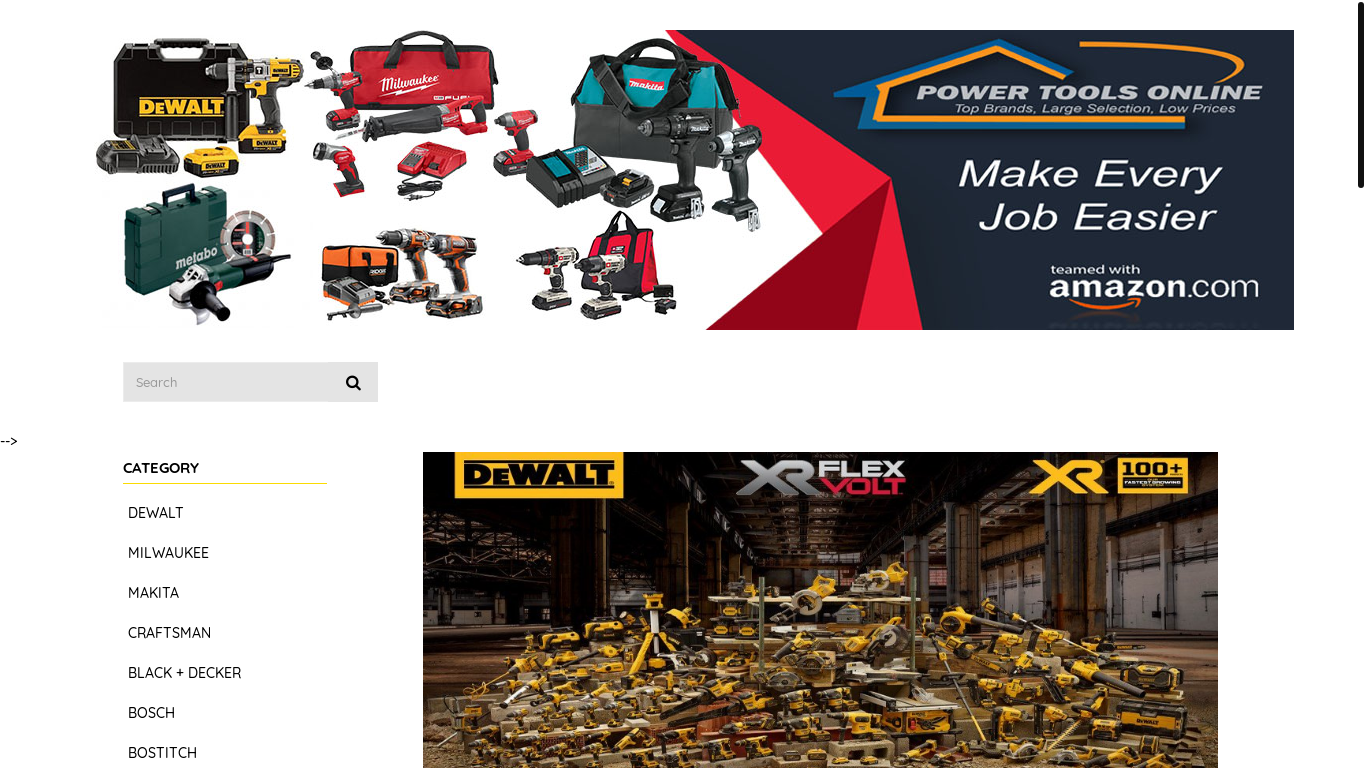 website screenshot of https://powertoolsonlinecorp.com/