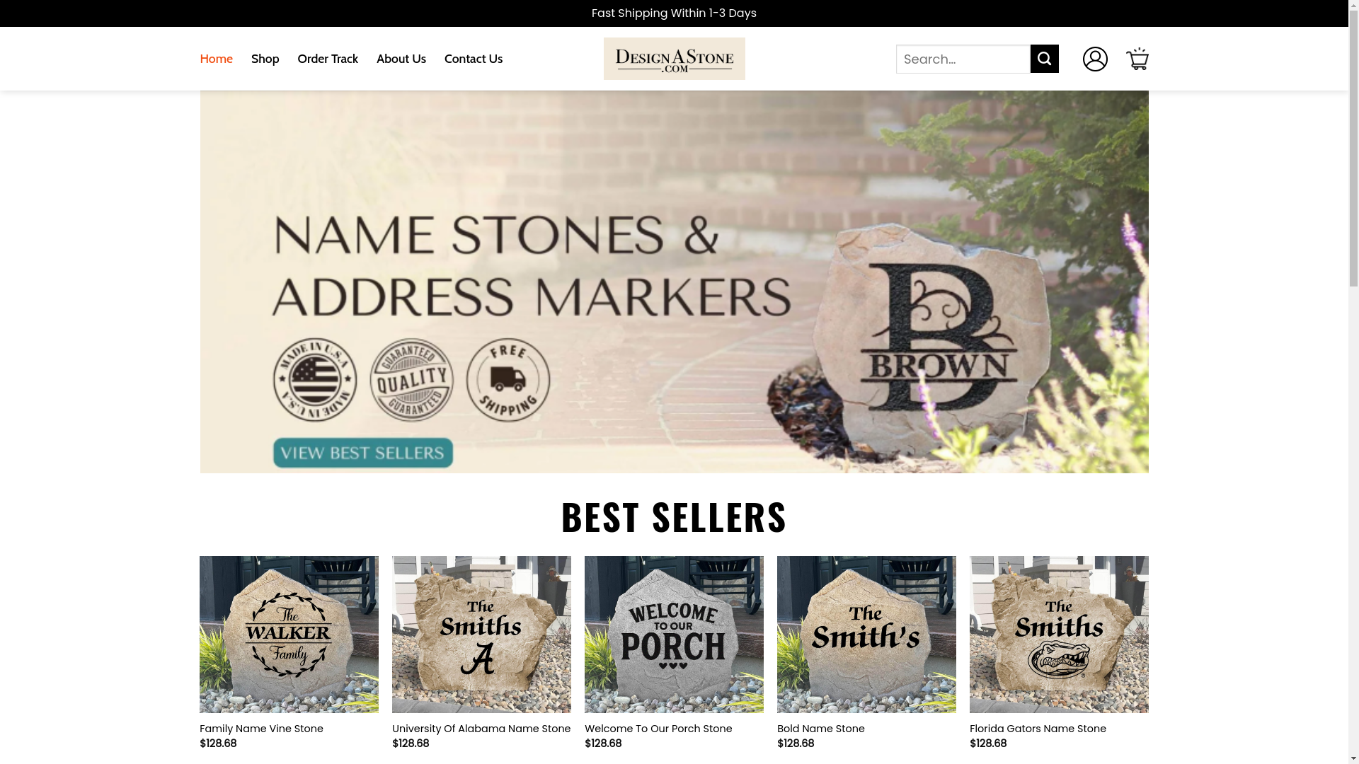 website screenshot of https://thedesignastone.shop/