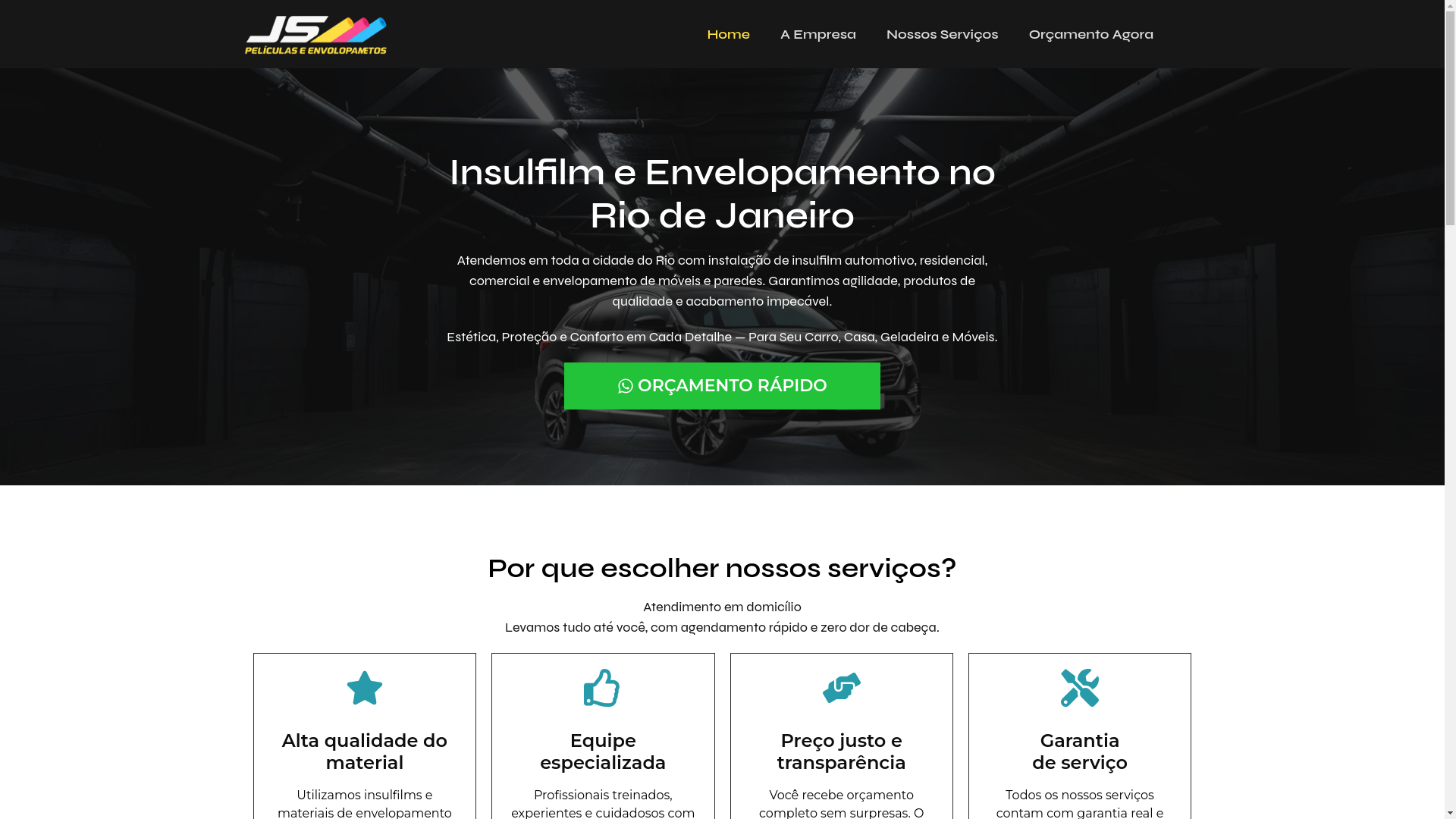 website screenshot of https://jspeliculaseenvelopamentos.com.br/