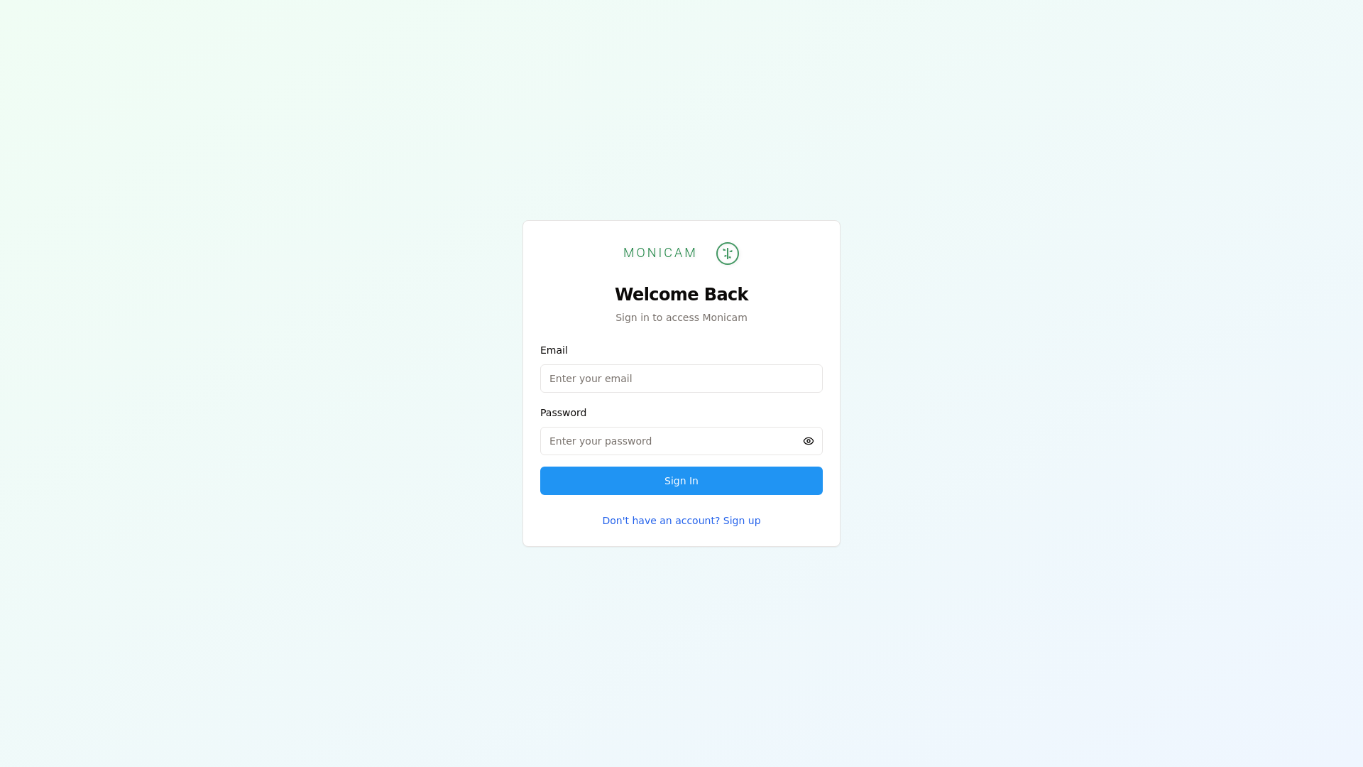 website screenshot of https://monicam.org/