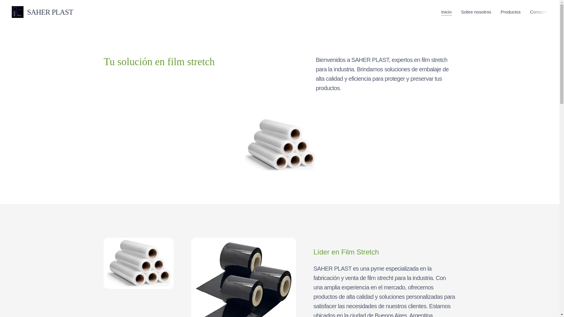 website screenshot of https://saherplast.com/