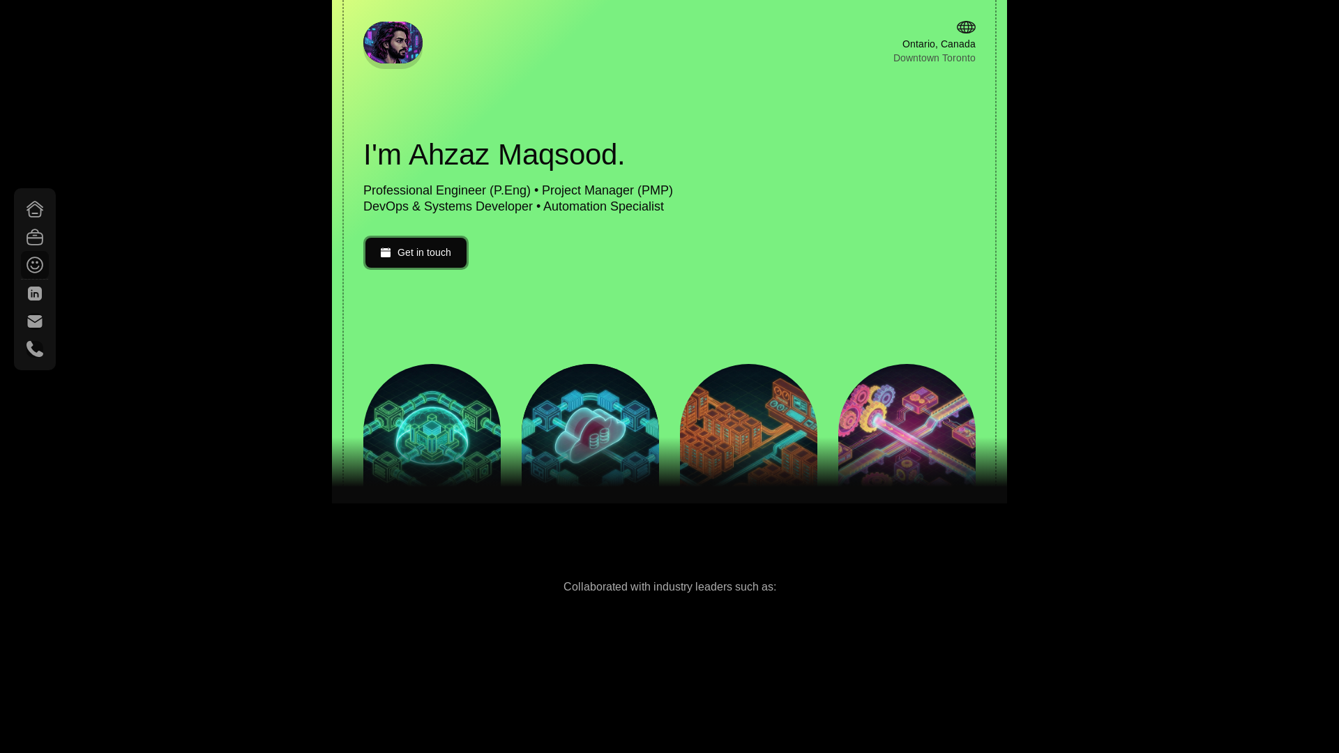 website screenshot of https://ahzaz.io/