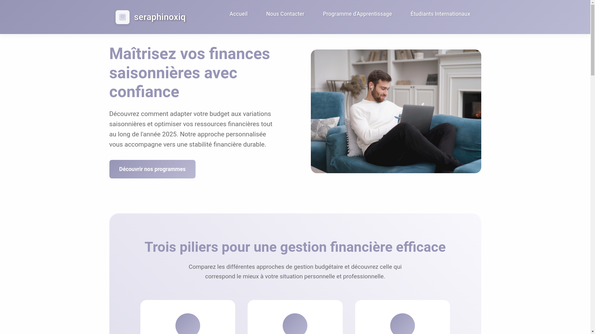 website screenshot of https://seraphinoxiq.sbs/