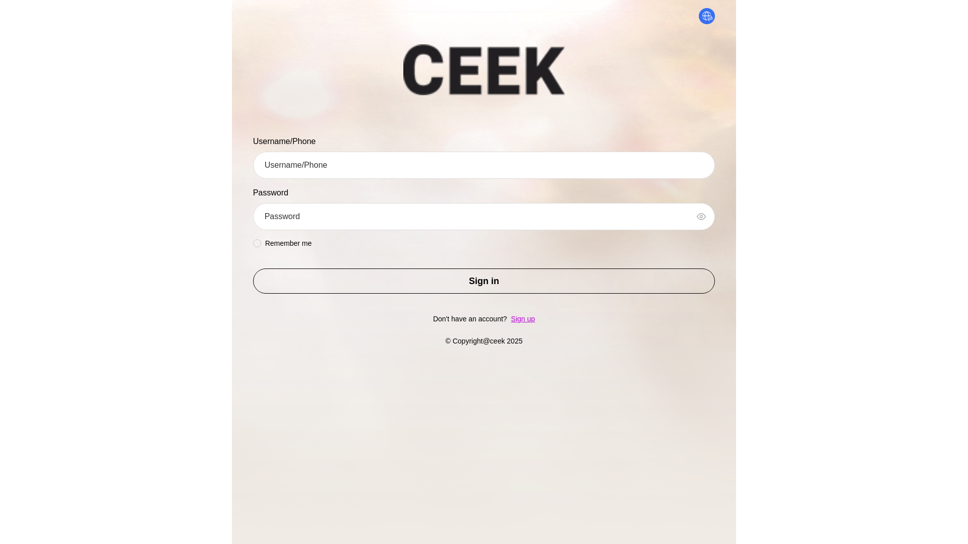 website screenshot of https://ceekppcspace.com/