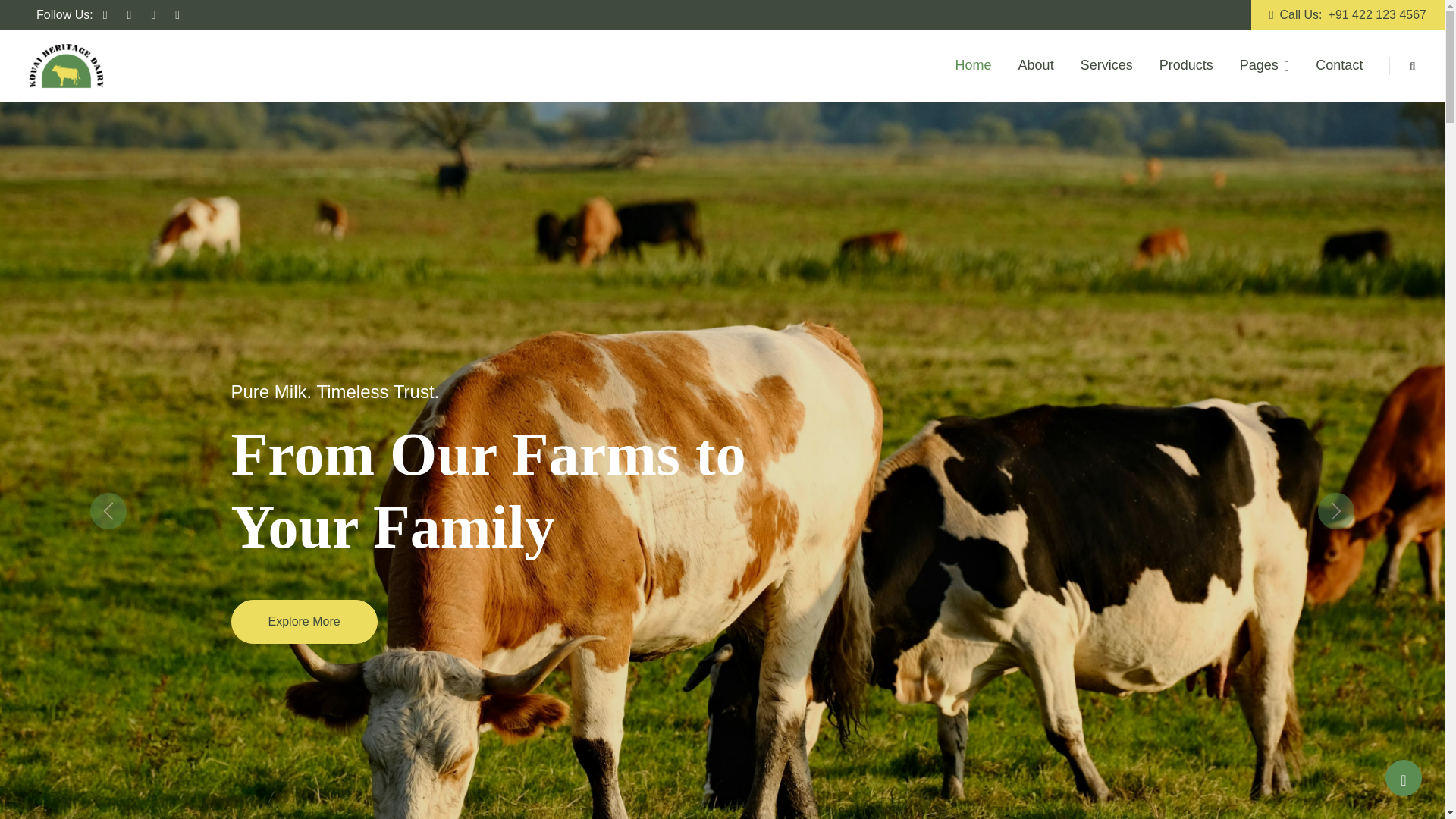 website screenshot of https://kovaiheritagedairy-1l8.pages.dev/