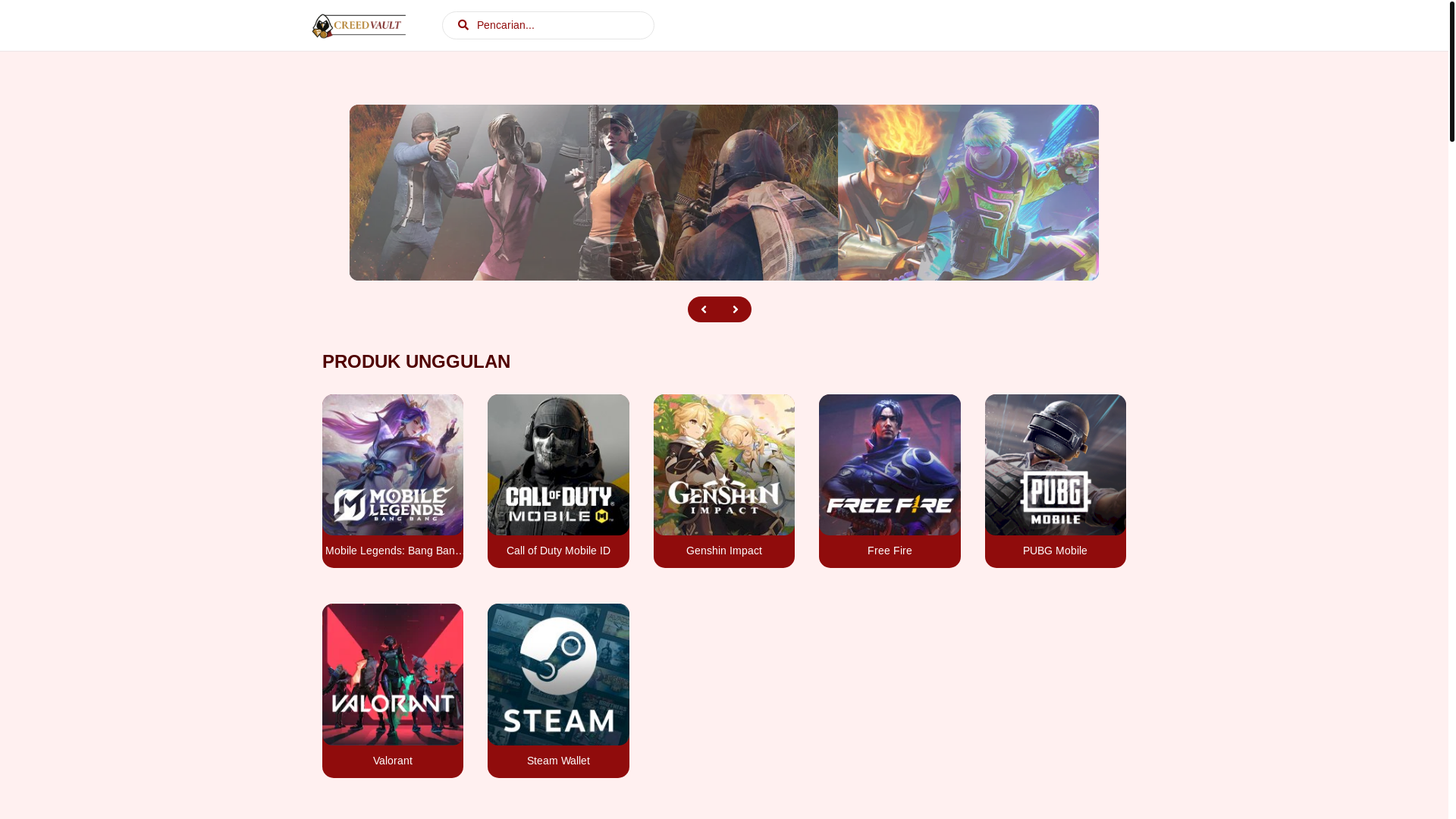 website screenshot of https://creedvault.com/