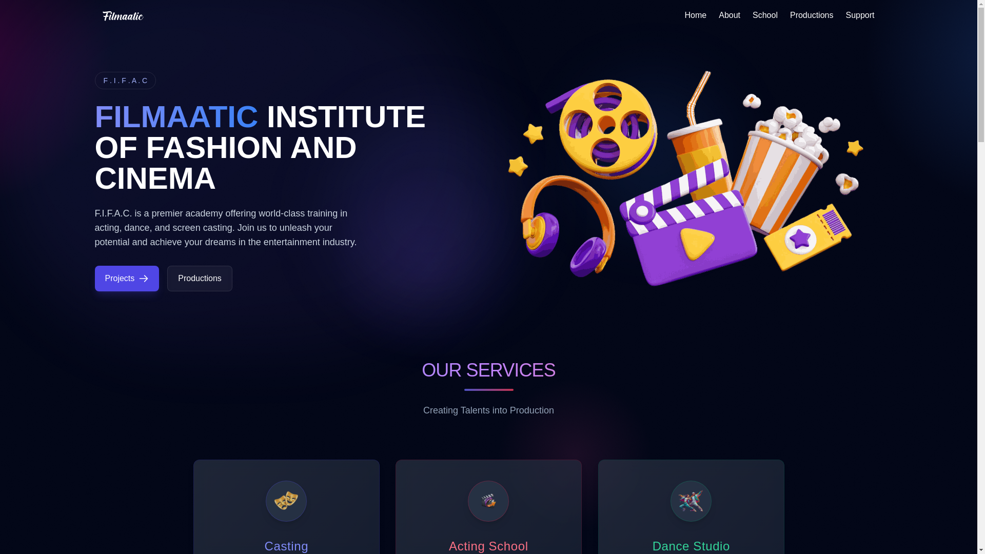 website screenshot of https://filmaatic.pages.dev/