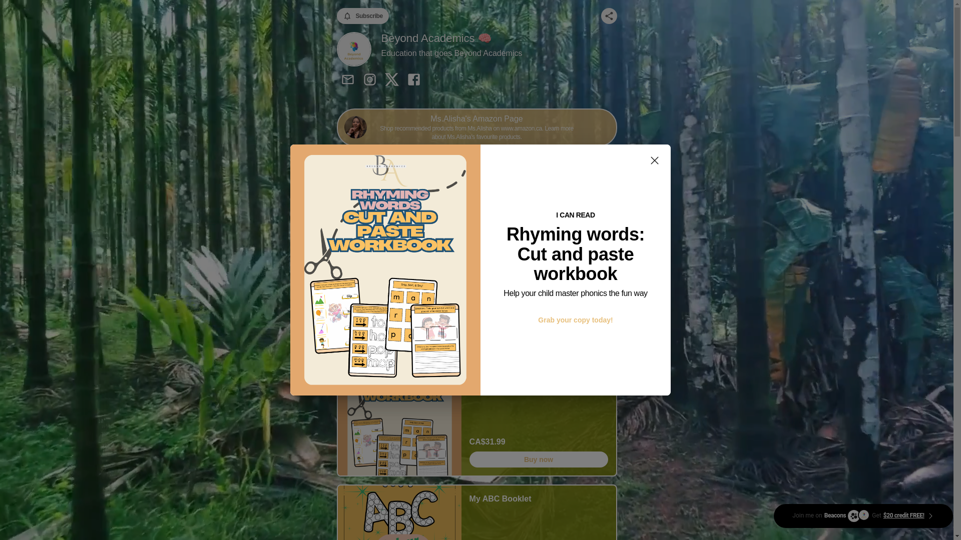 website screenshot of https://itsbeyondacademics.com/