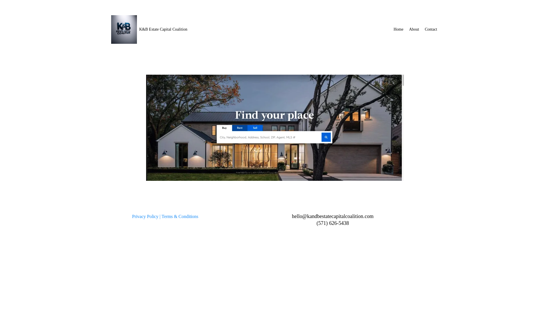 website screenshot of https://kandbestatecapitalcoalition.com/