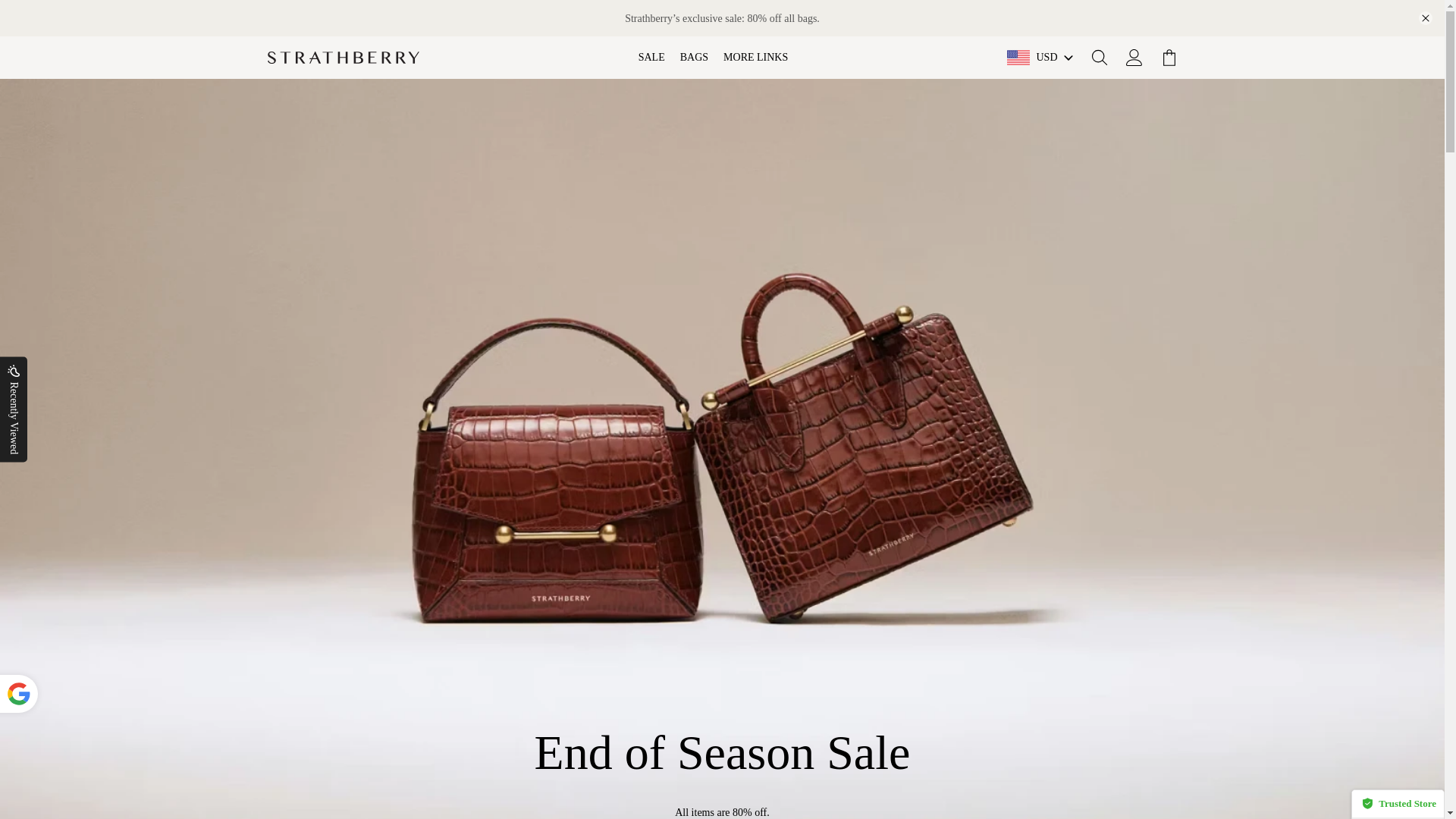 website screenshot of http://www.strathberrystore.com/