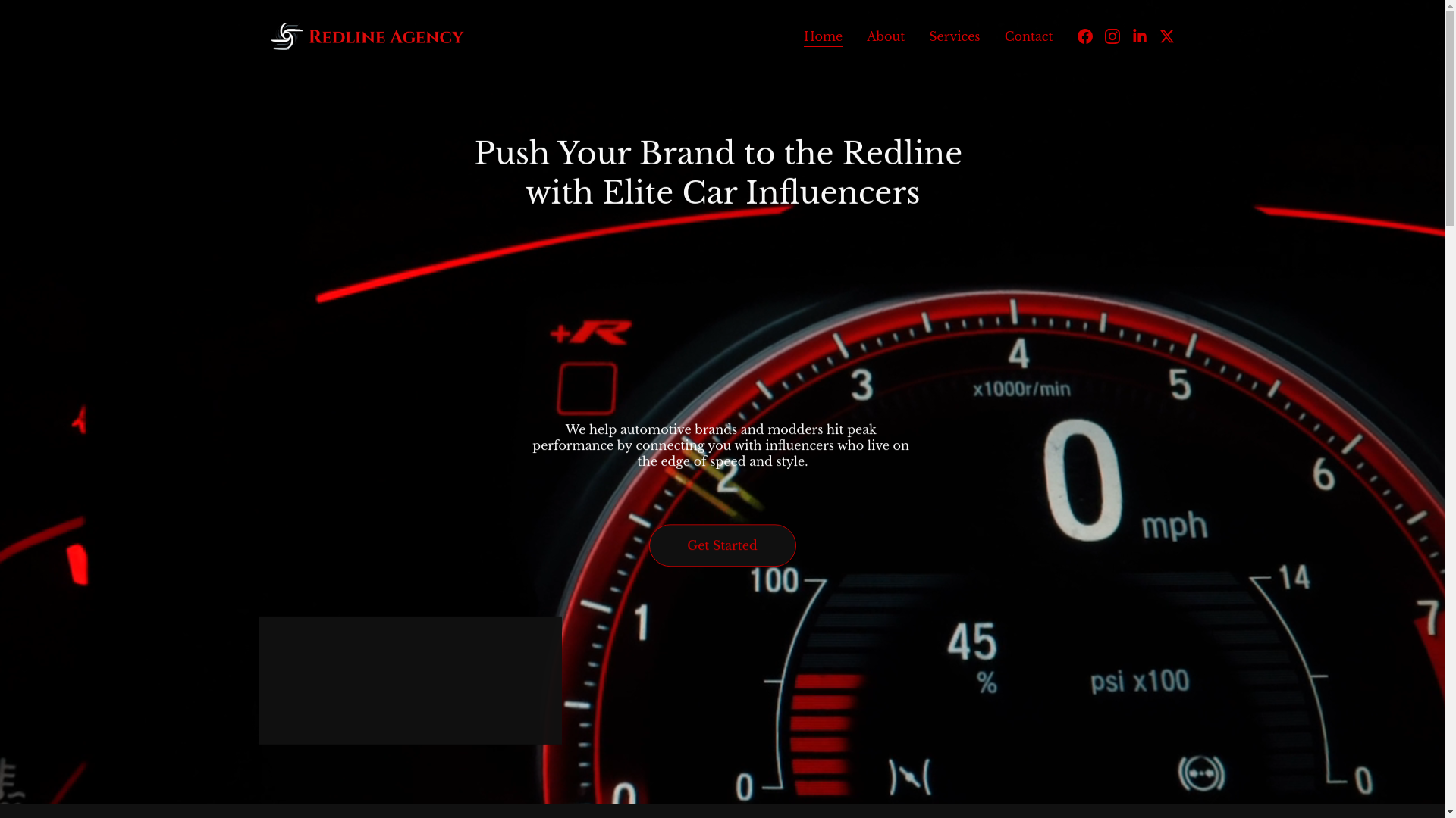 website screenshot of https://redlineagency.io/