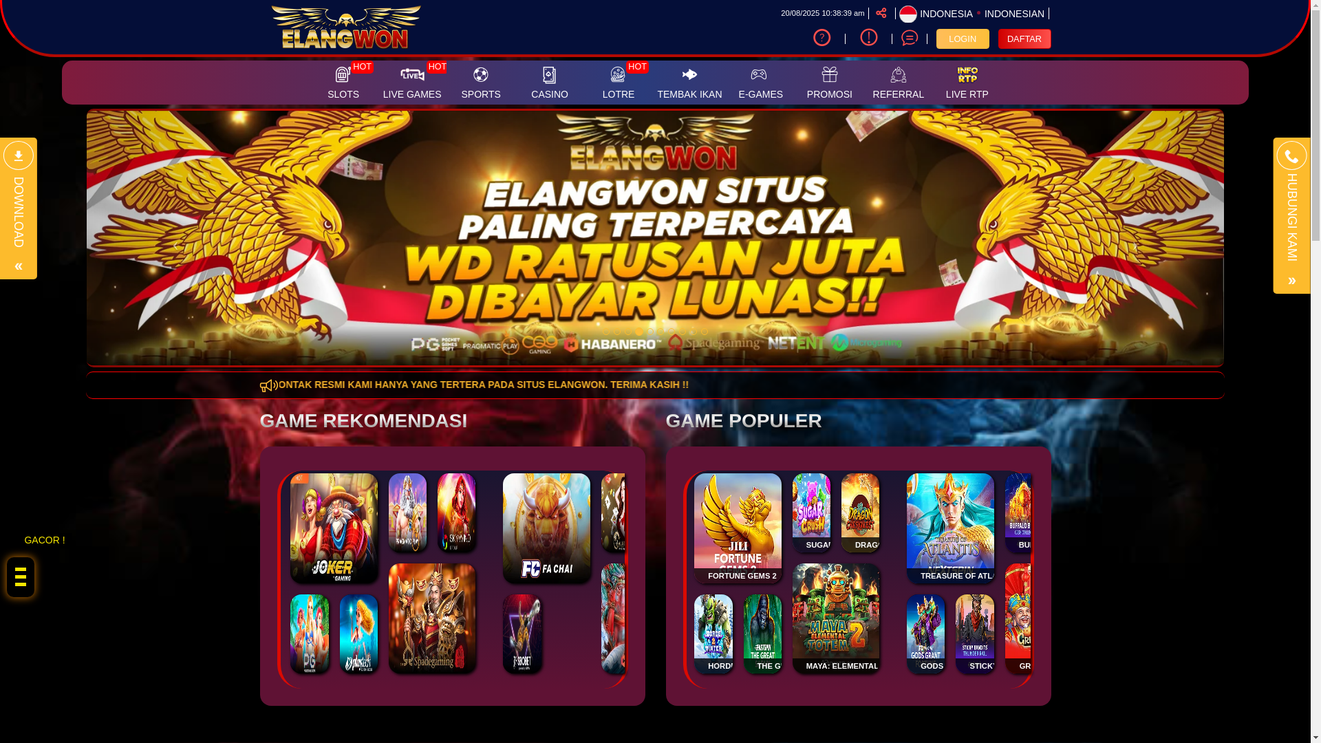 website screenshot of https://elangwonidgg.com/