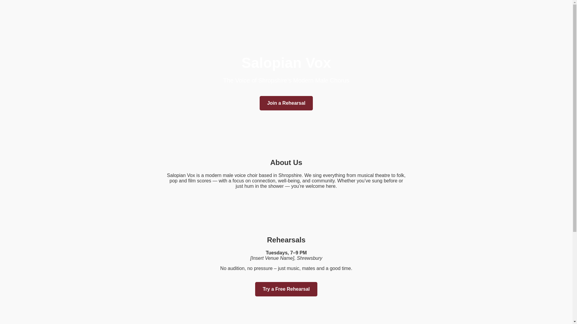 website screenshot of https://salopianvox.co.uk/