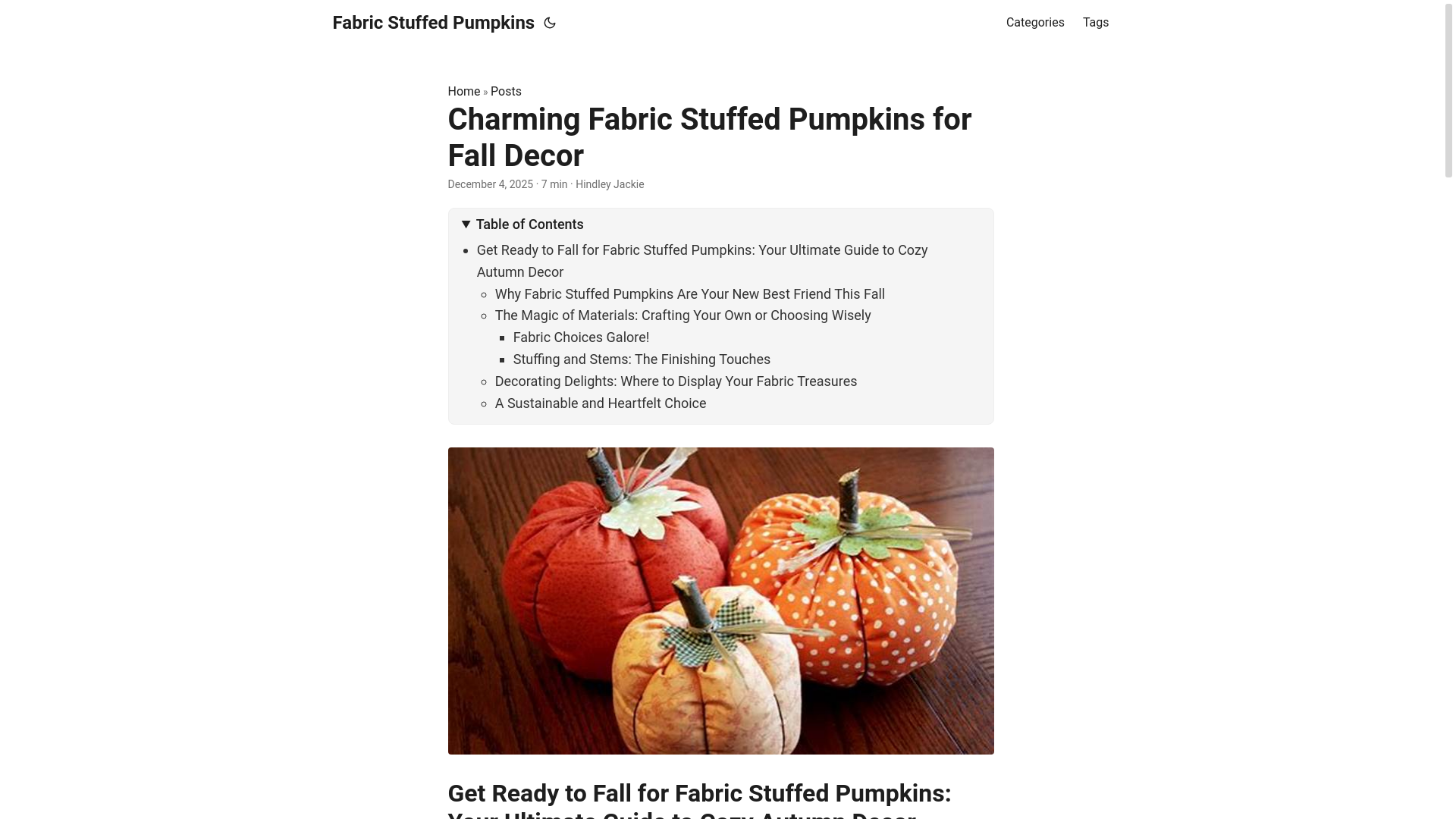 website screenshot of https://fabricstuffedpumpkins4.pages.dev/
