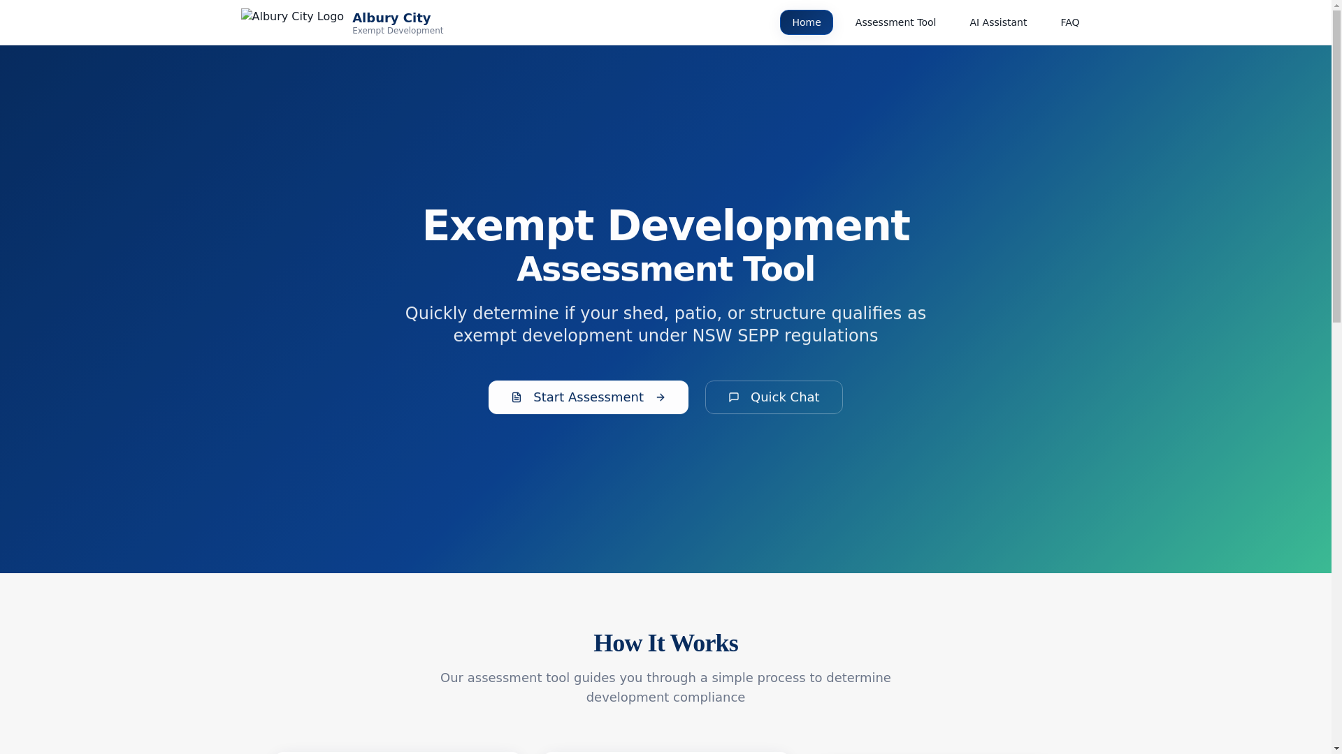 website screenshot of https://exempt-development-tool.pages.dev/