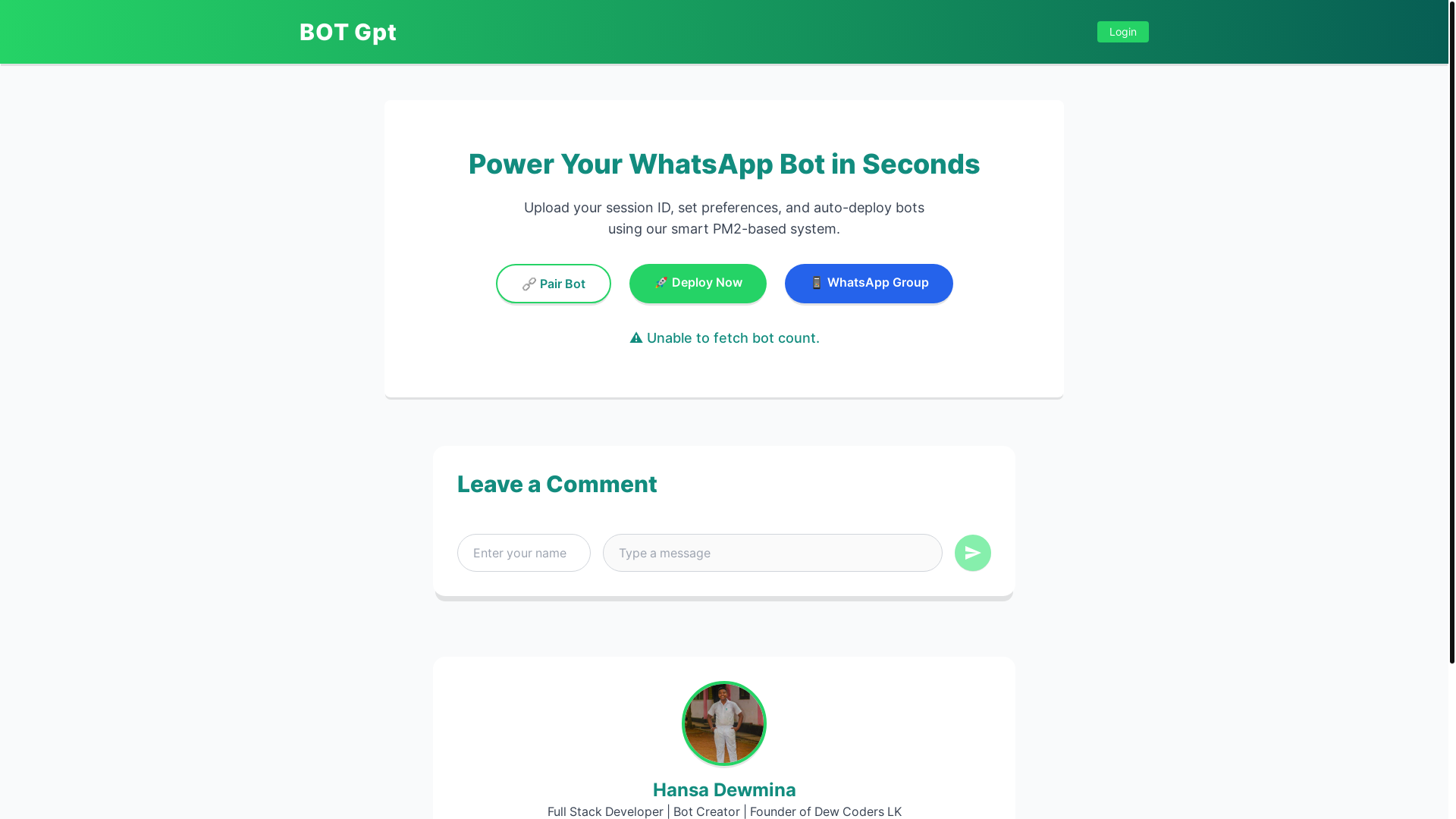 website screenshot of https://dewcoders.pages.dev/