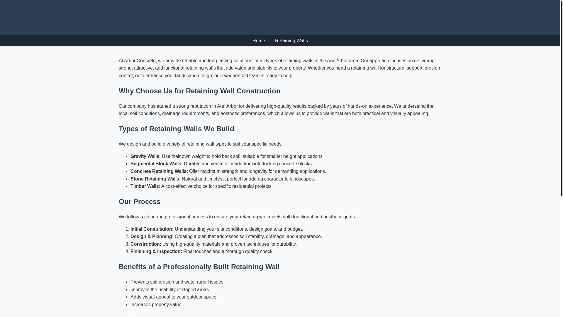 website screenshot of https://stone-retaining-walls-ann-arbor.pages.dev/