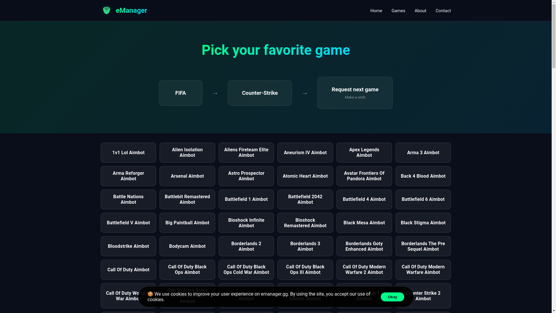 website screenshot of https://emanager.pages.dev/