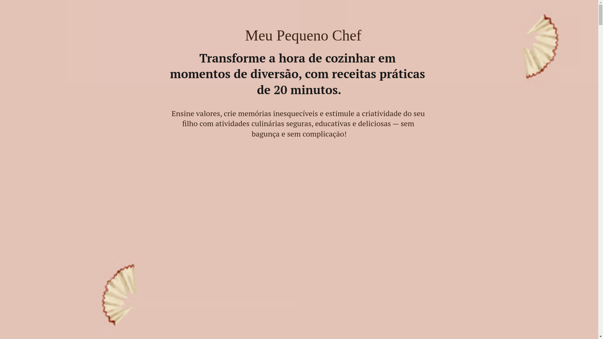 website screenshot of https://meupequenochef.com.br/