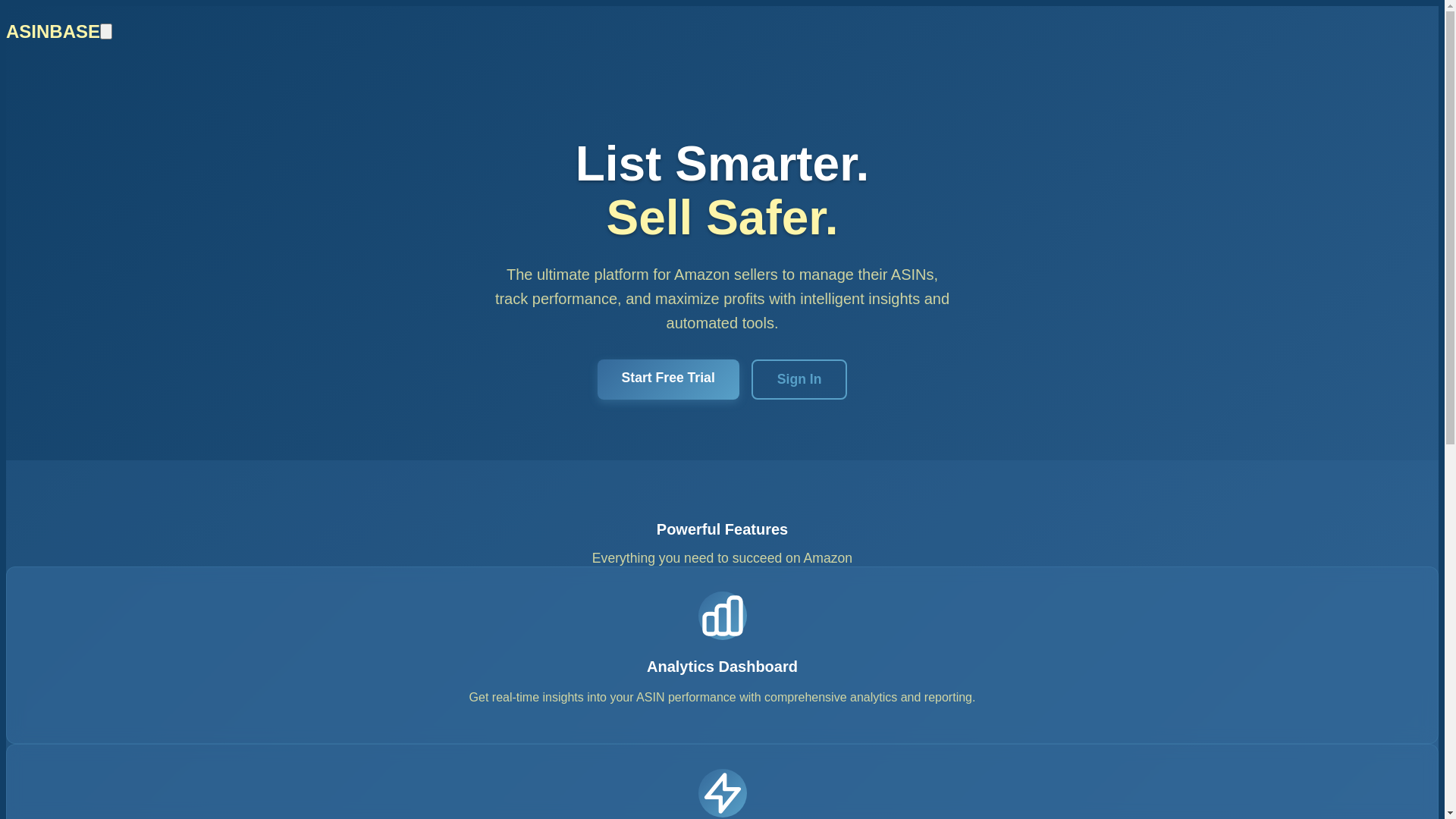website screenshot of https://asinbase.com/