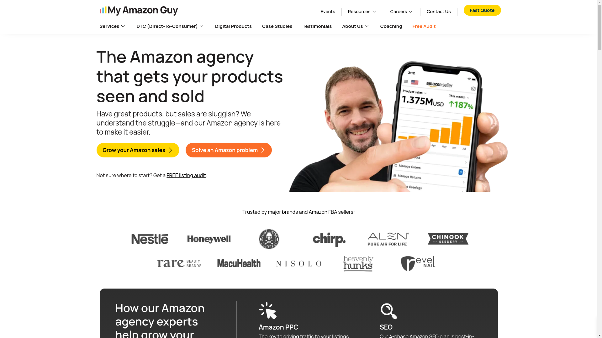 website screenshot of https://myamazonguygrowth.info/