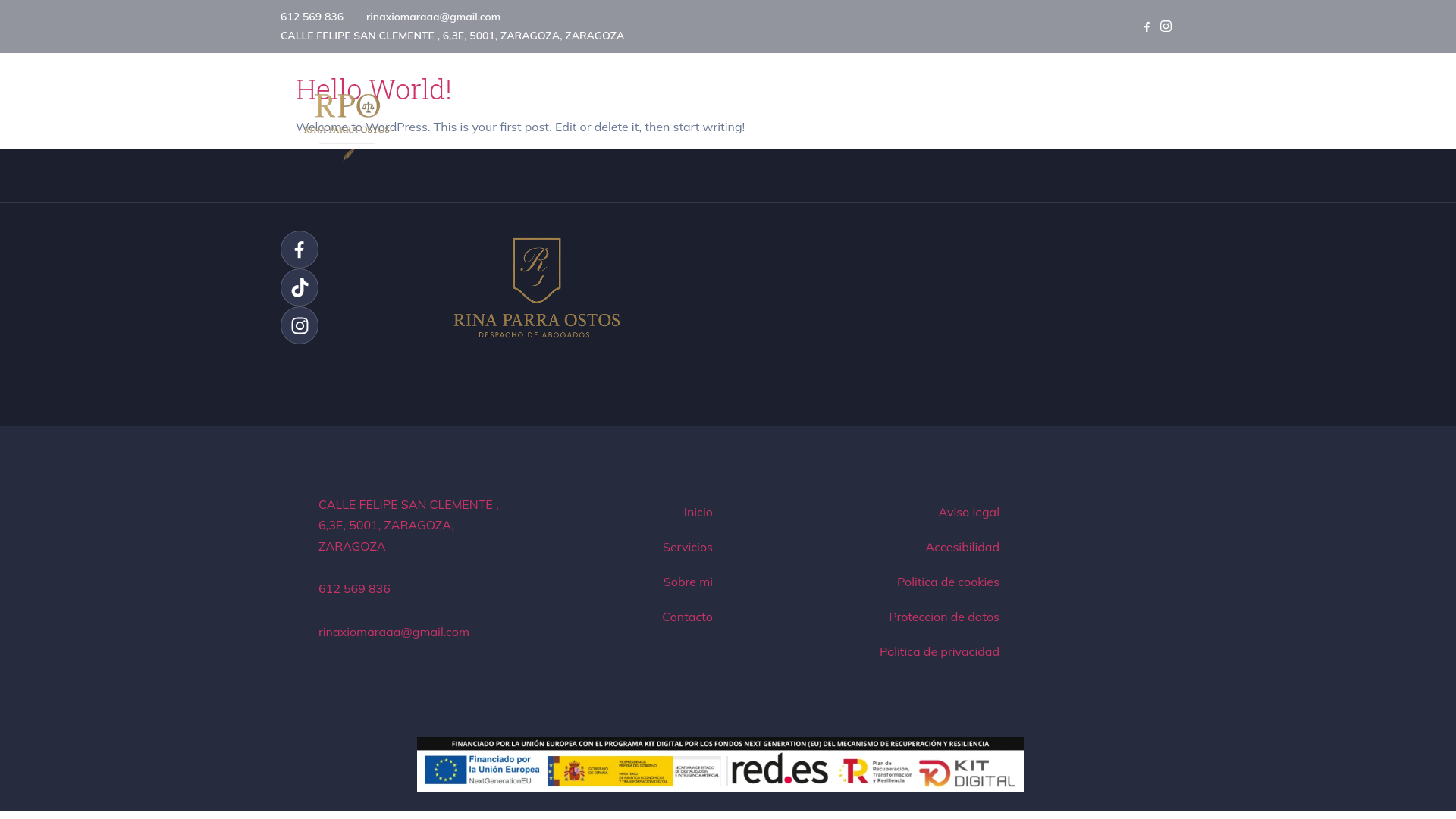 website screenshot of https://rinaparraostos.es/