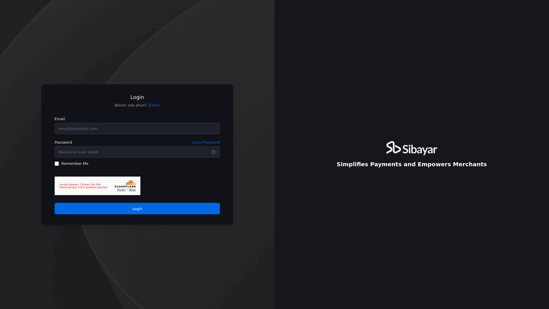 website screenshot of https://sibayar-sandbox.pages.dev/