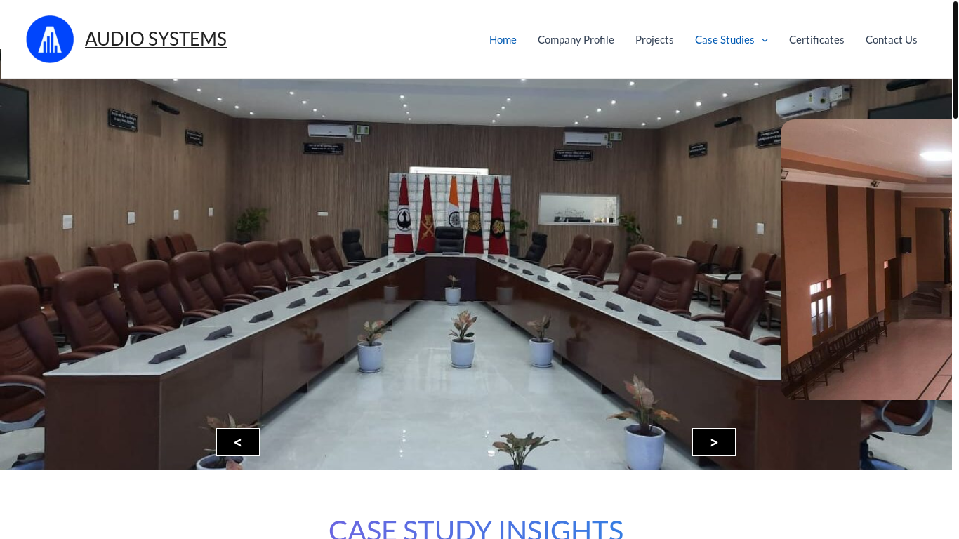 website screenshot of https://audiosystems.pro/