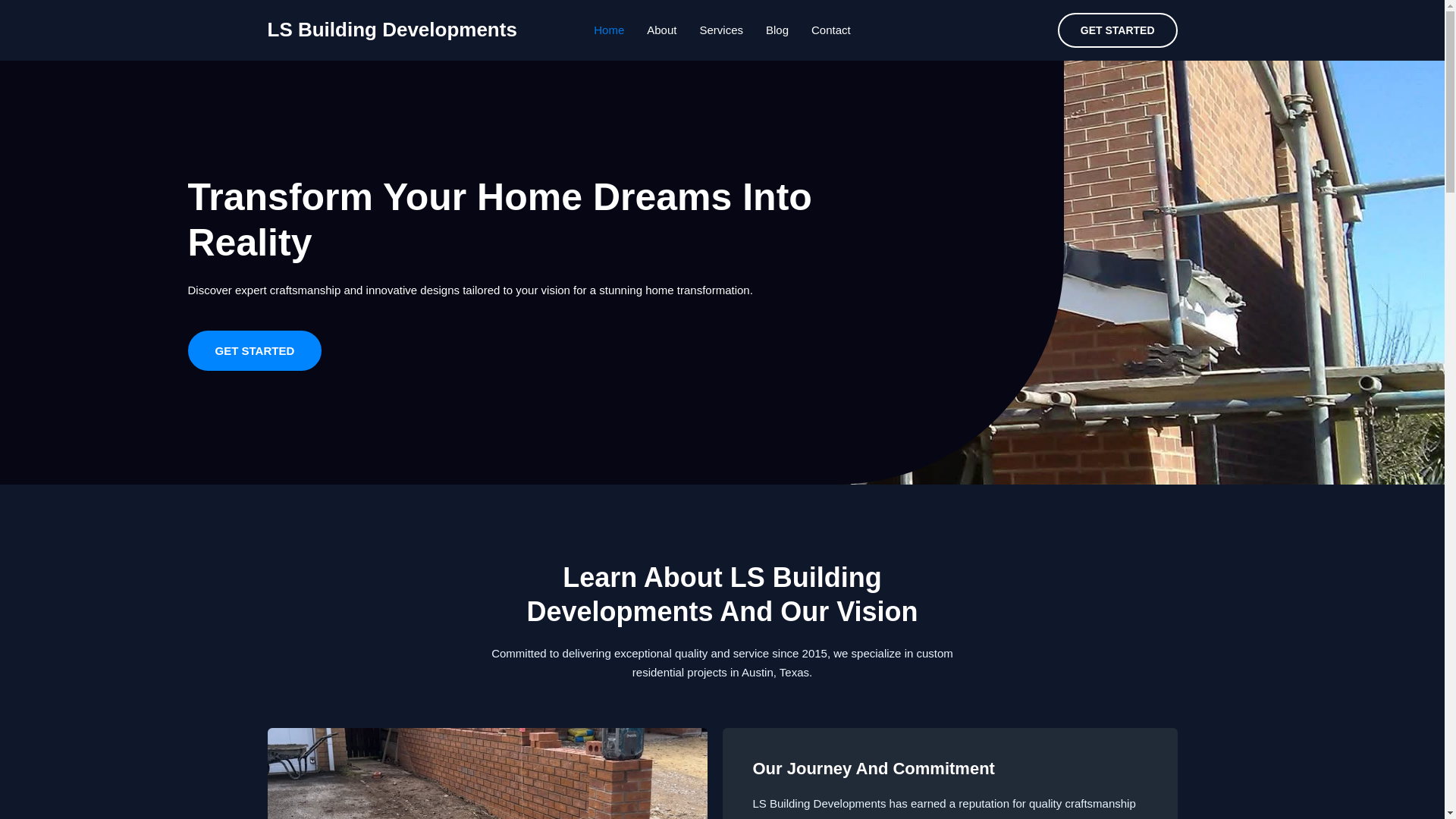 website screenshot of https://lsbuildingdevelopments.co.uk/