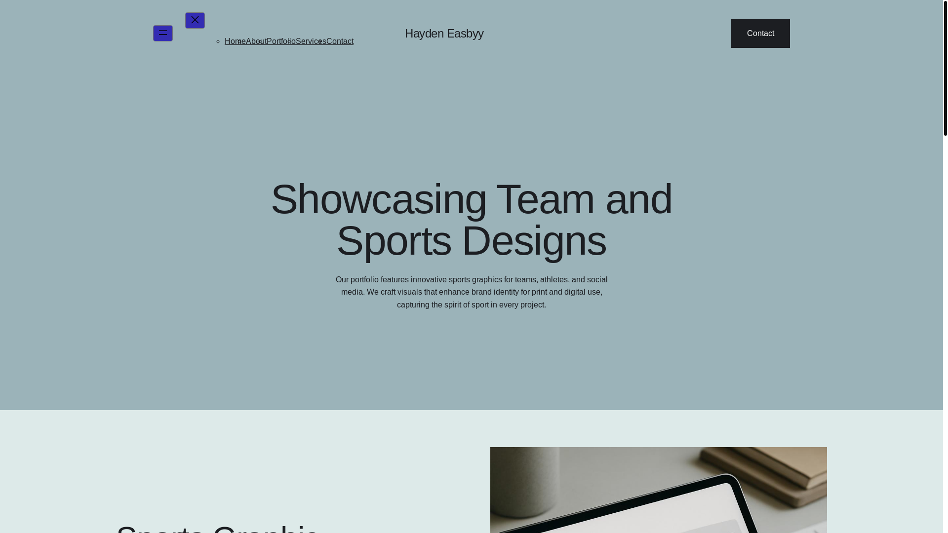 website screenshot of https://haydeneasby.com/