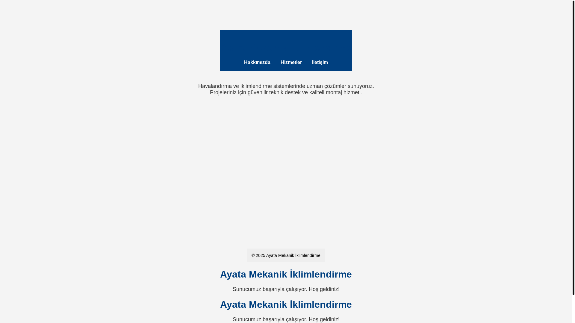 website screenshot of https://ayatamekanikiklimlendirme.com/