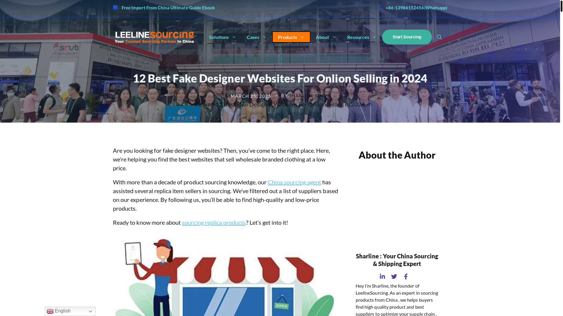 website screenshot of https://leelinesourcing.com/fake-designer-websites/