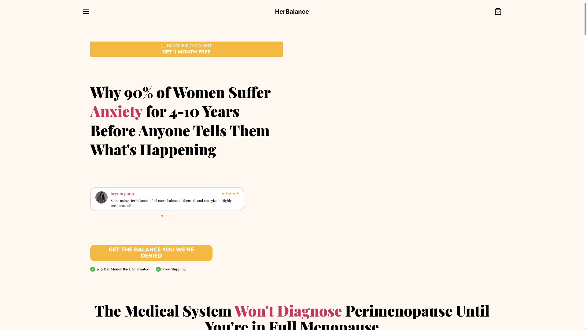 website screenshot of https://herbalancedaily.com/