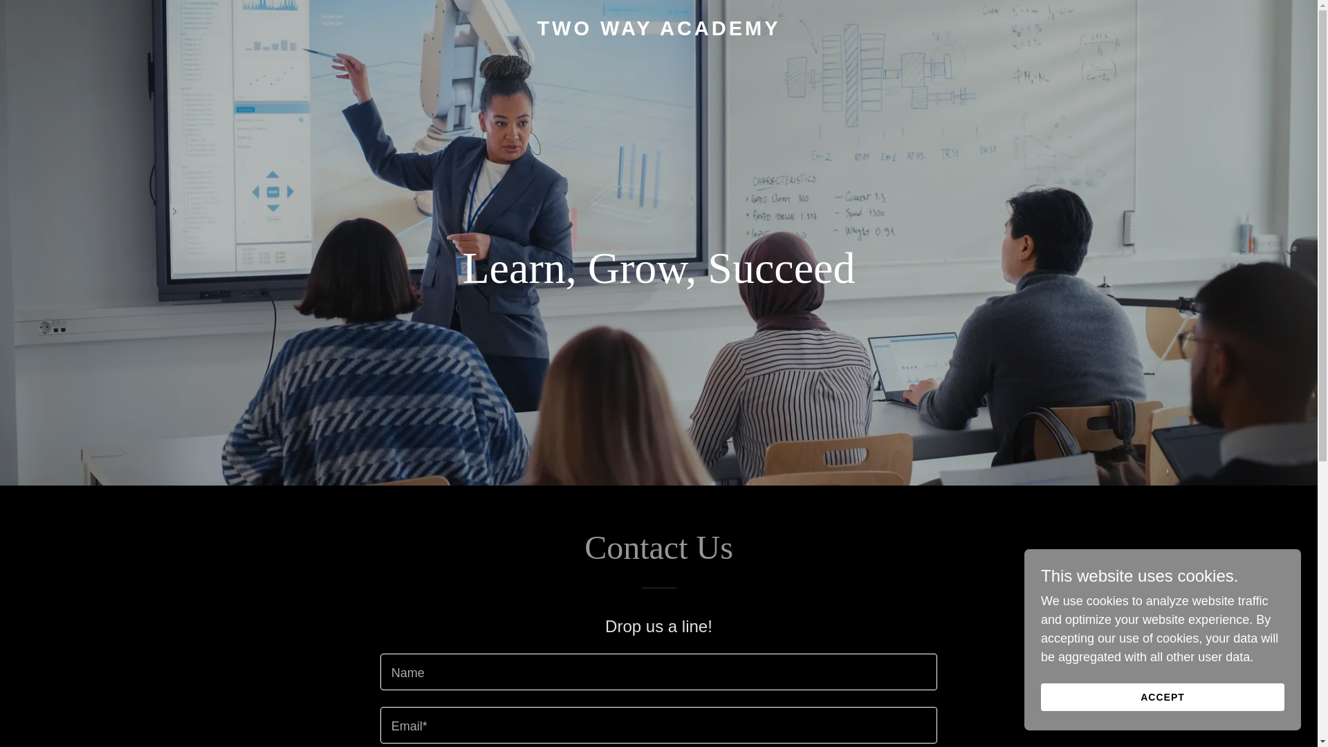 website screenshot of https://twowayacademy.com/