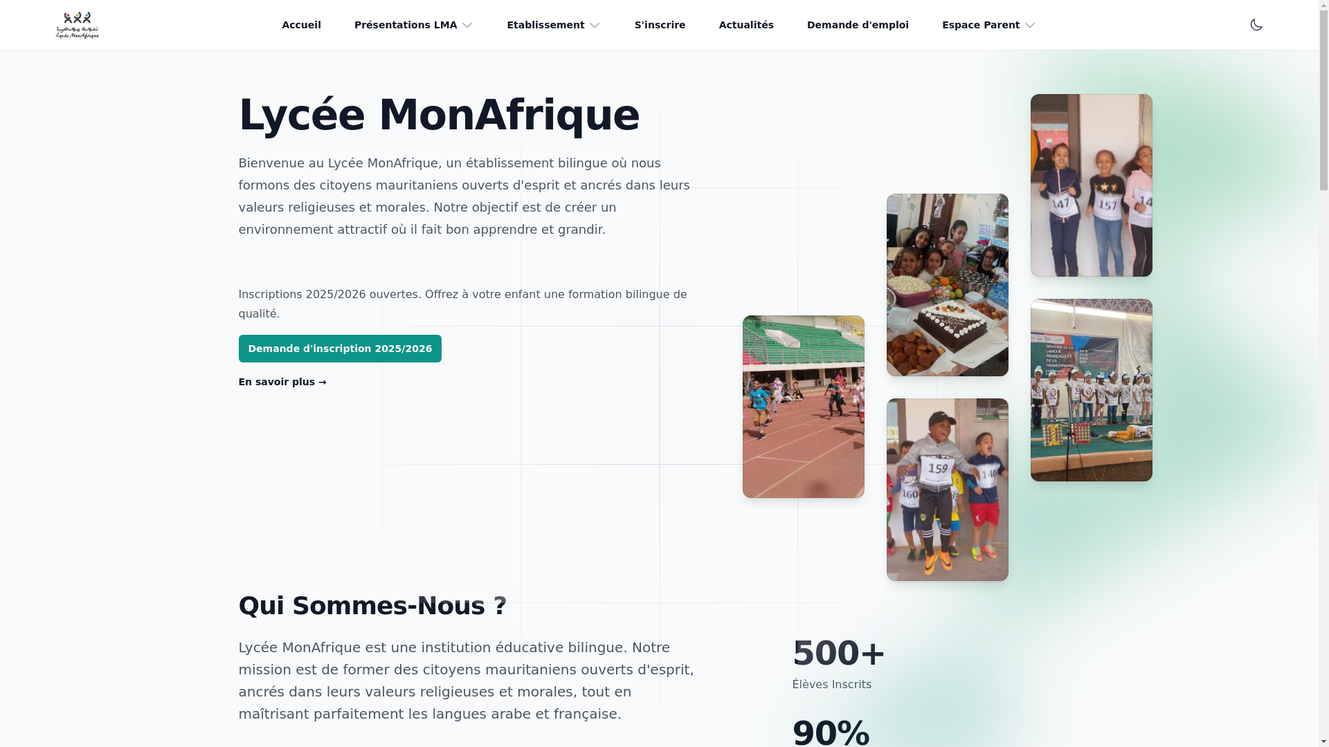website screenshot of https://lmonafrique.com/