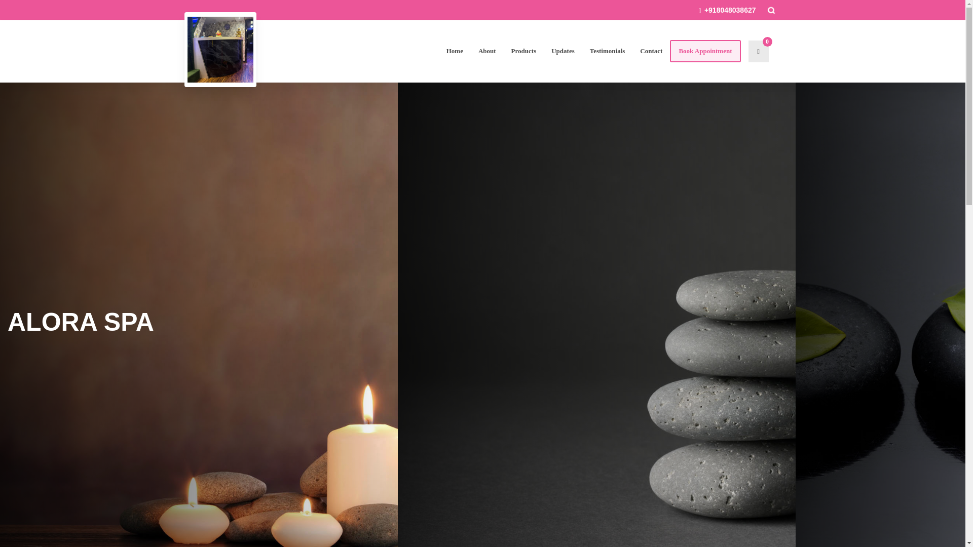 website screenshot of https://aloraspaandheri.com/