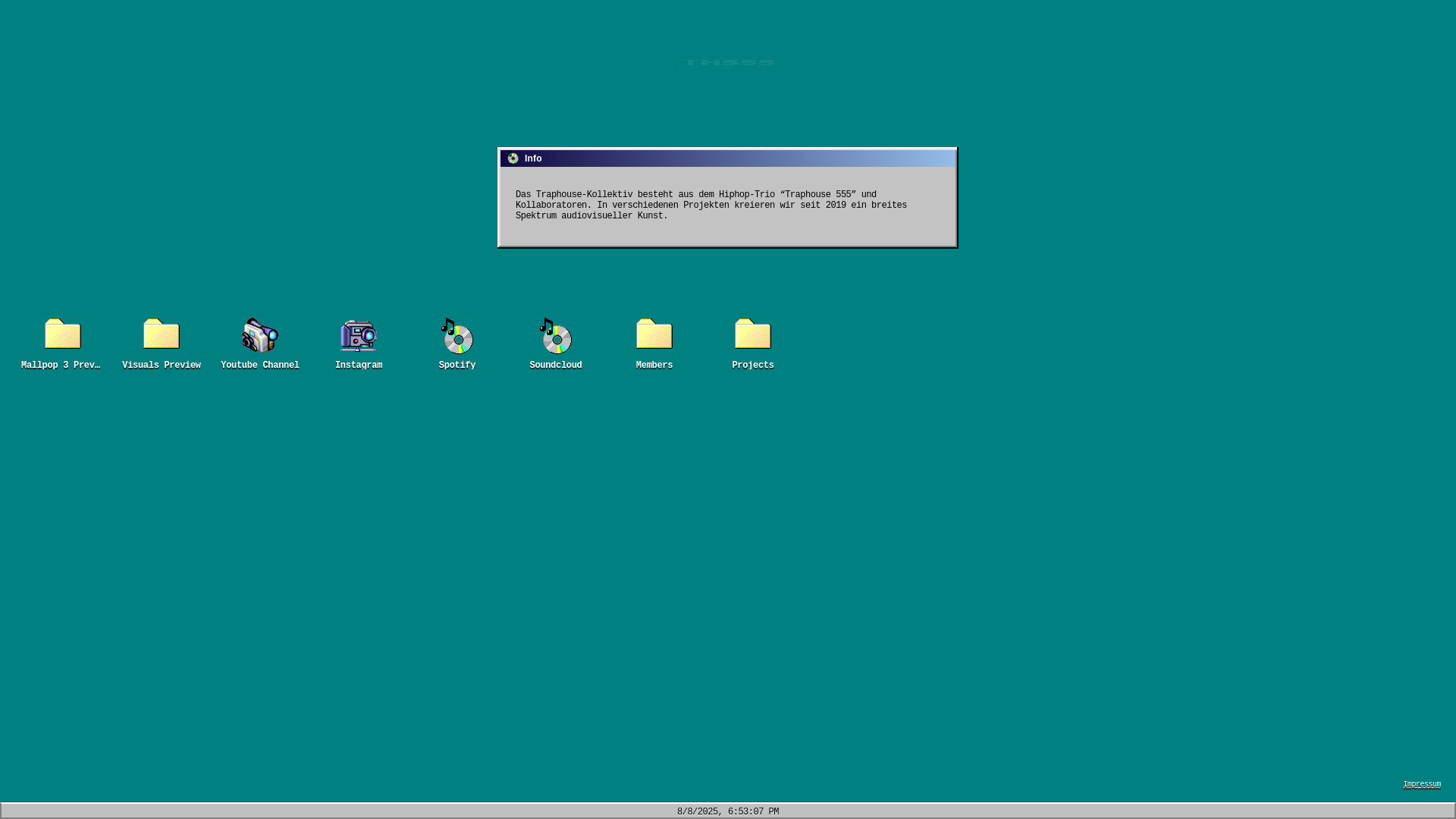website screenshot of https://fivefivefive.de/