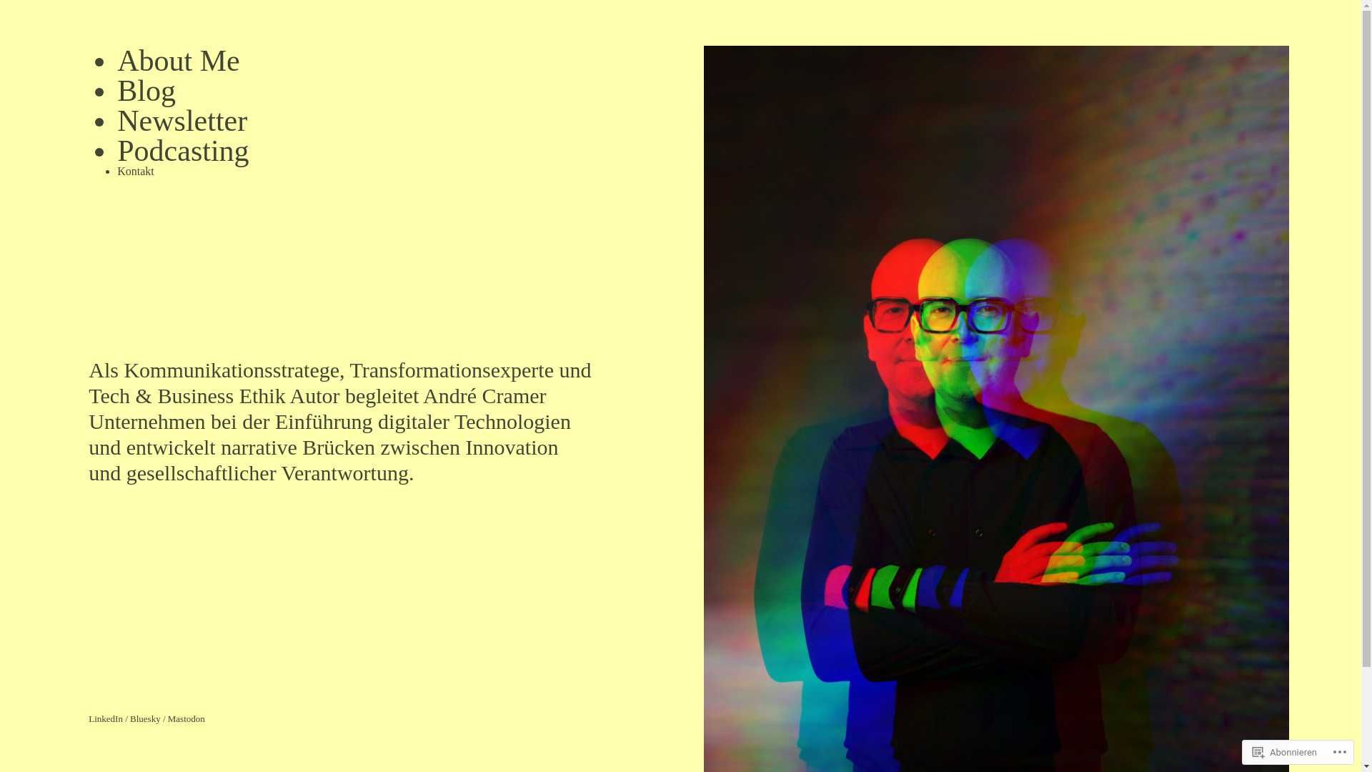 website screenshot of https://theandrecramer.com/