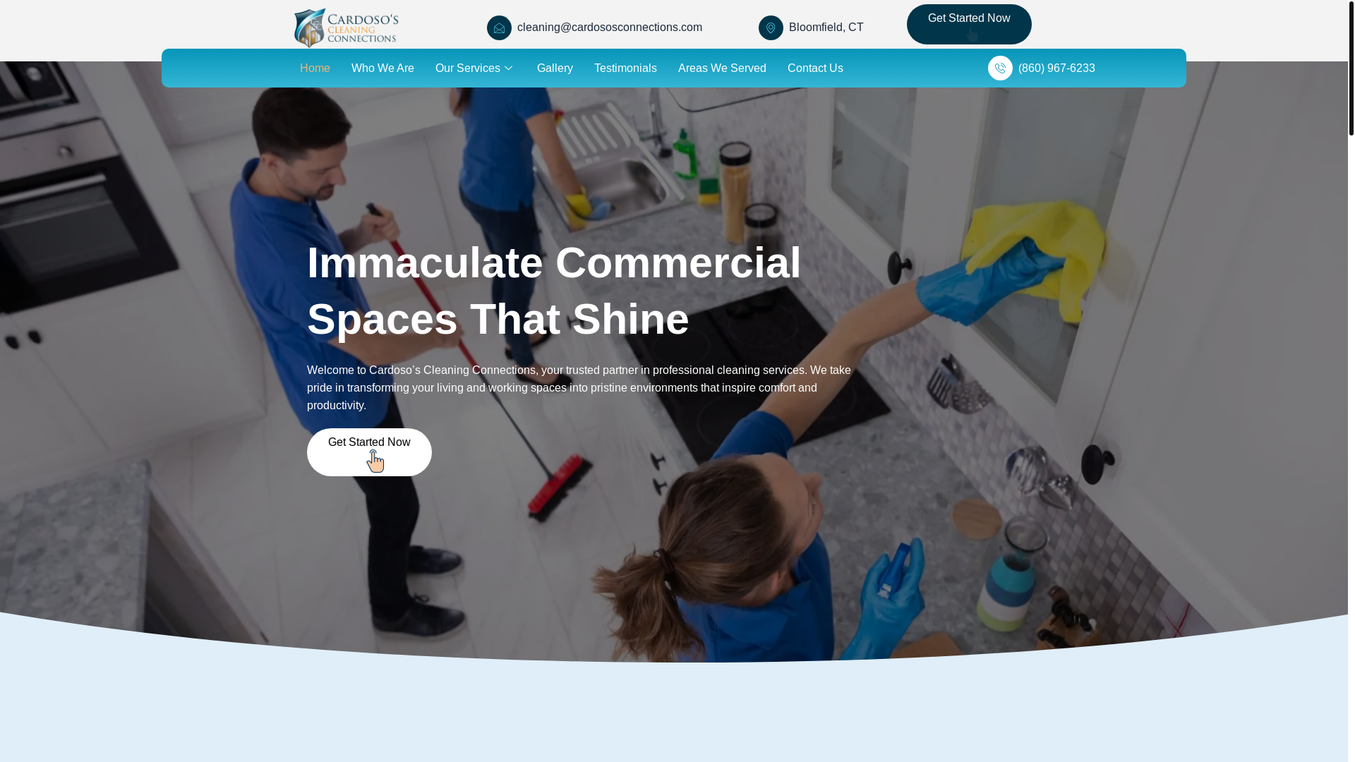 website screenshot of https://cardososcleaningconnections.net/