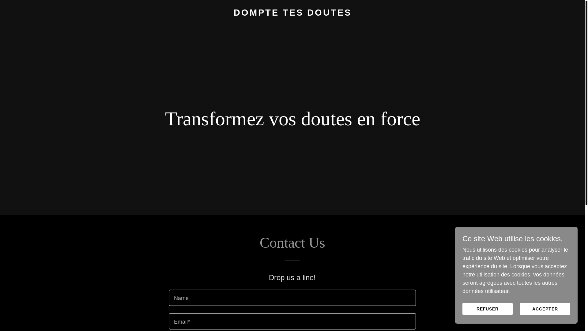 website screenshot of https://domptetesdoutes.com/