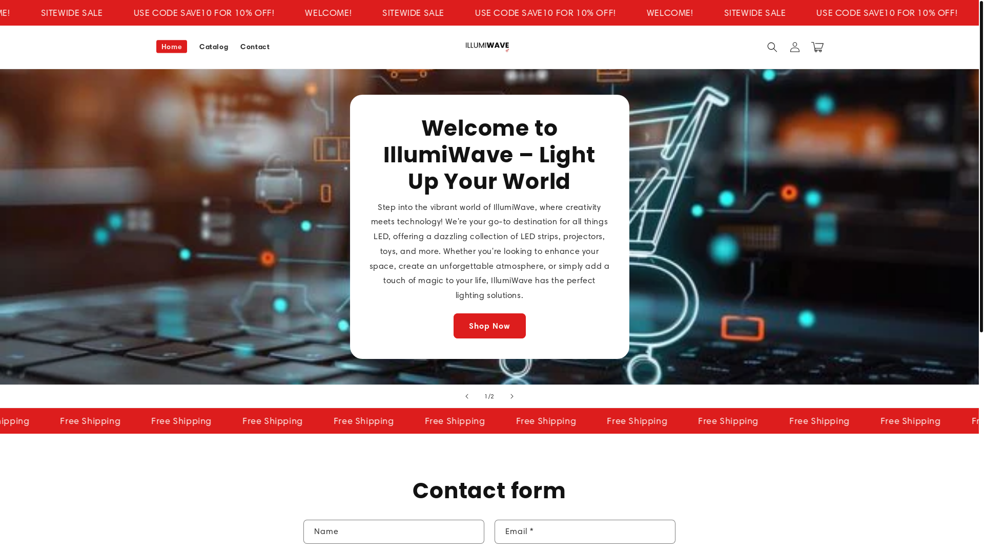 website screenshot of https://illumiwavestoreforyou.com/