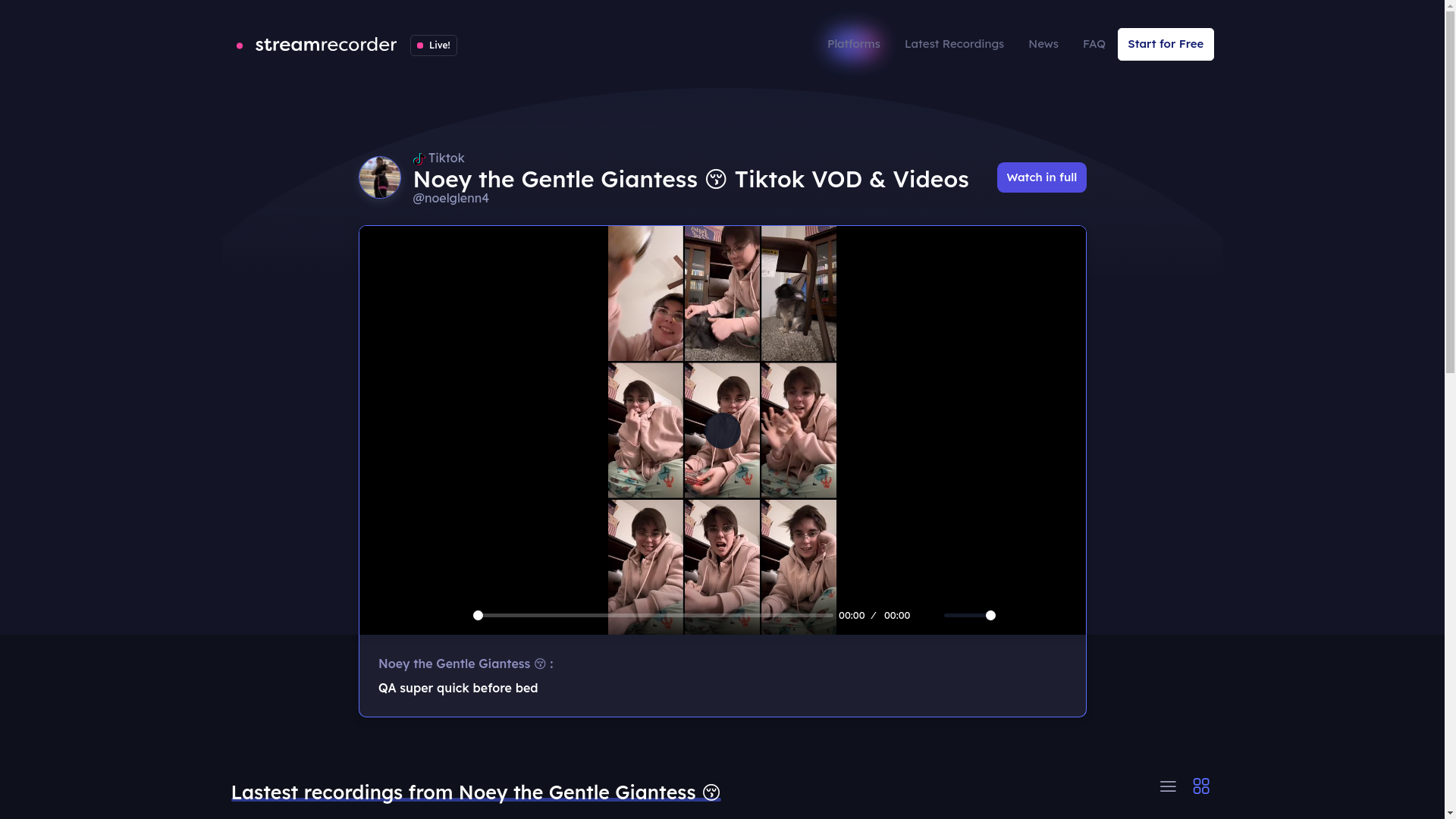 website screenshot of https://streamrecorder.io/tiktok/@noelglenn4