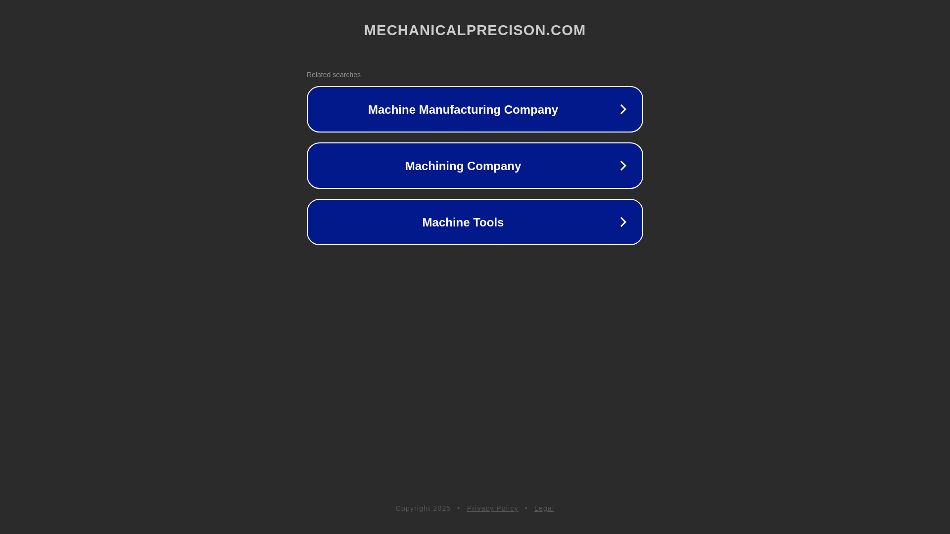 website screenshot of https://mechanicalprecison.com/