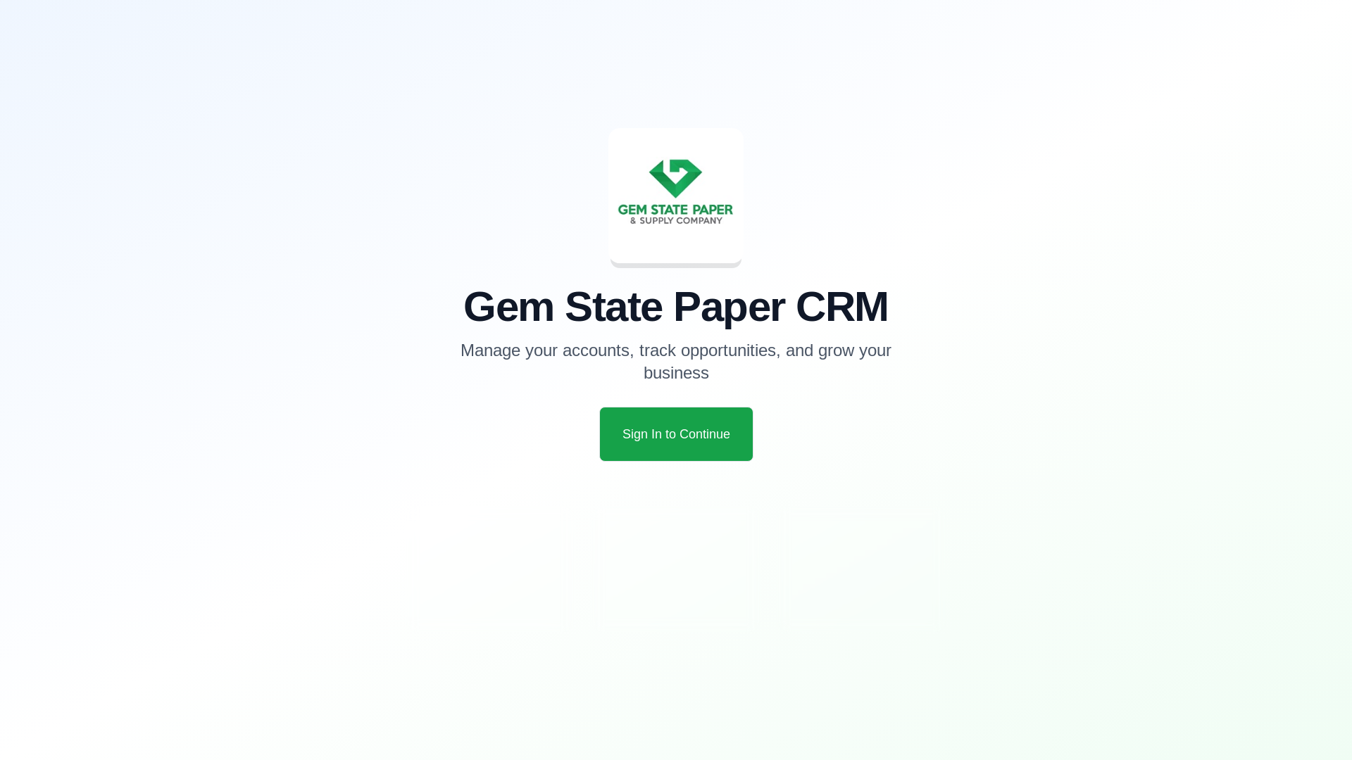 website screenshot of https://gemstatepapercrm.com/
