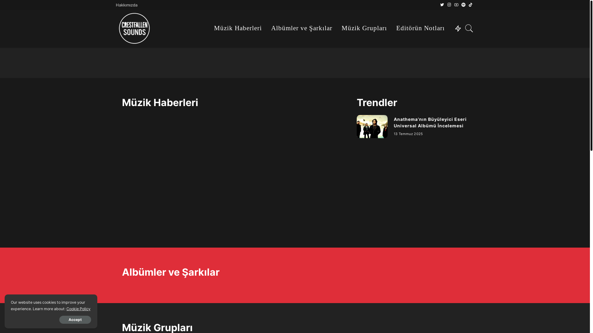 website screenshot of https://crestfallensounds.com/