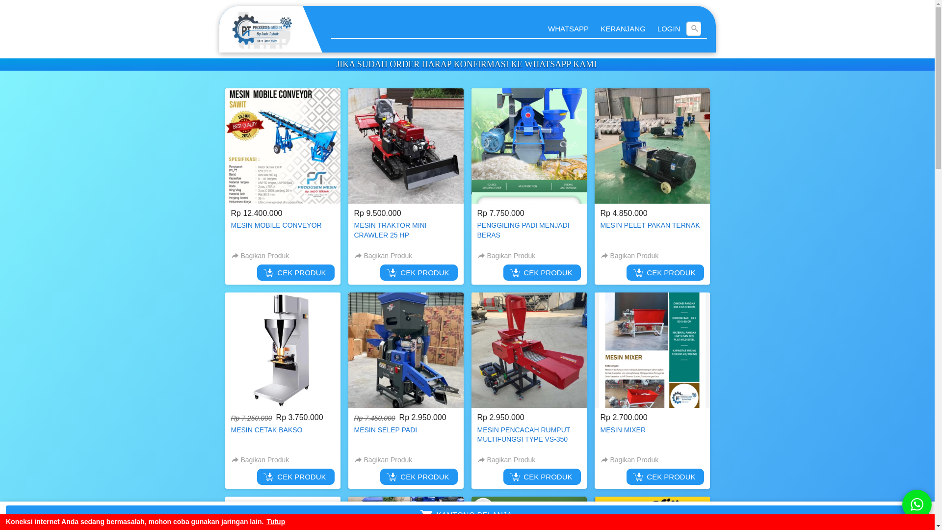 website screenshot of https://pt-produsen-indo-teknik.com/