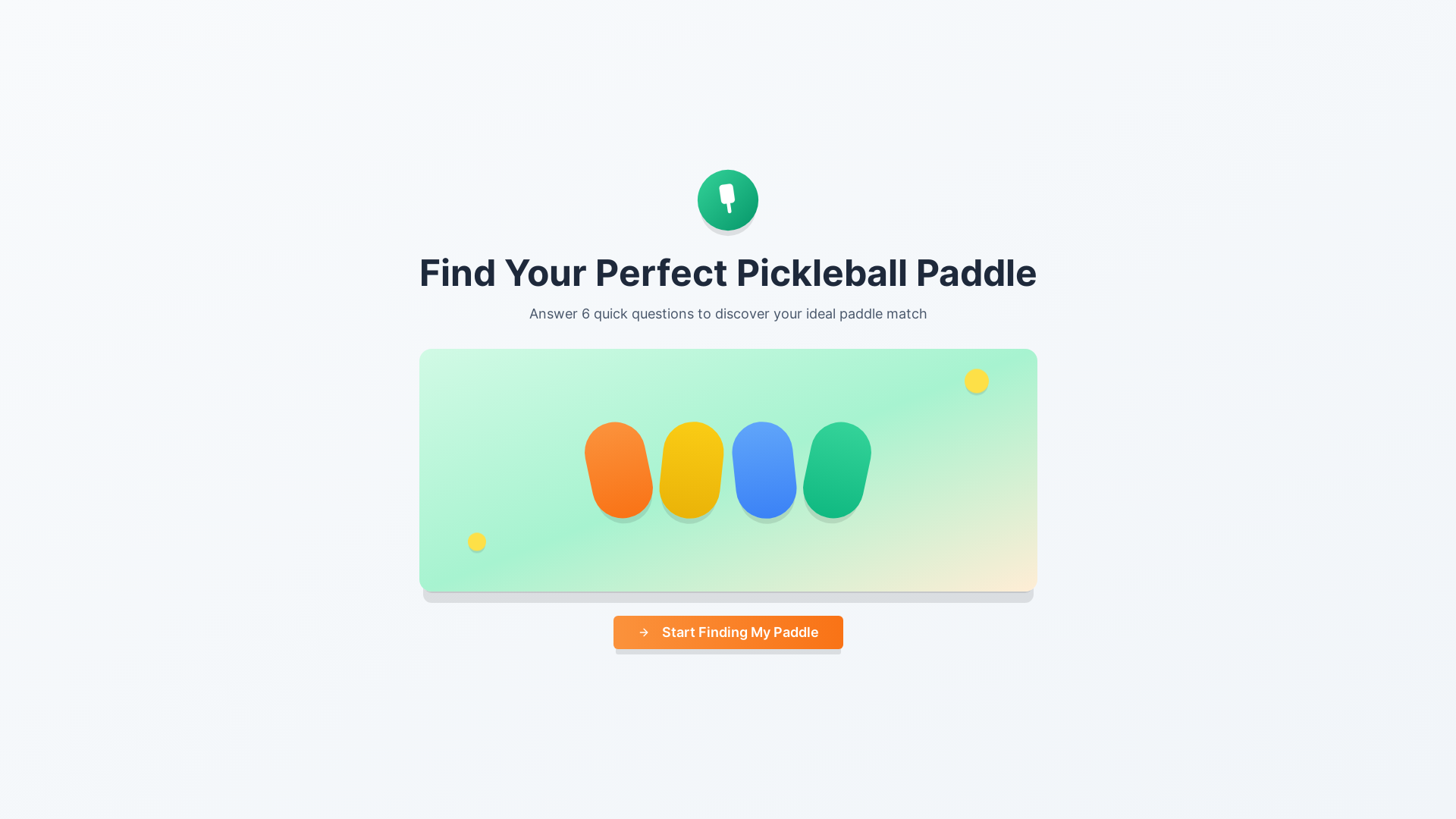 website screenshot of https://pickmypaddle.co/